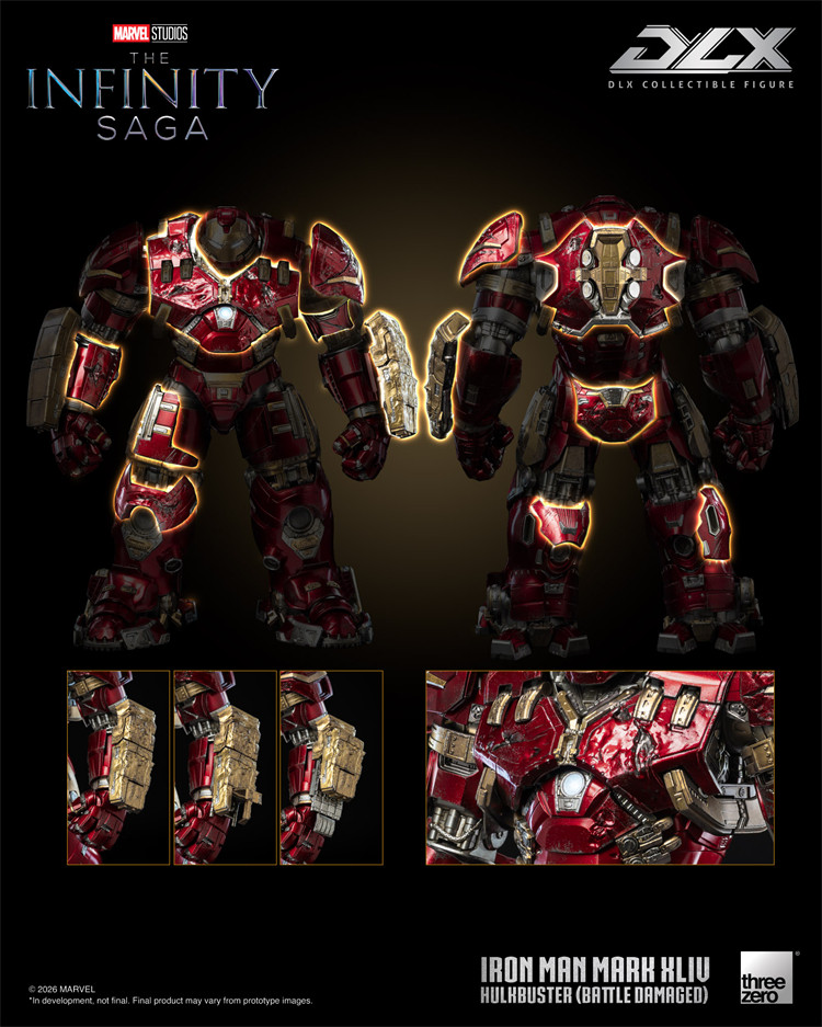 Threezero - Marvel Studios The Infinity Saga DLX Iron Man Mark 44 Hulkbuster Battle Damaged 16 Scale Figure 3Z09190C0(Licensed)