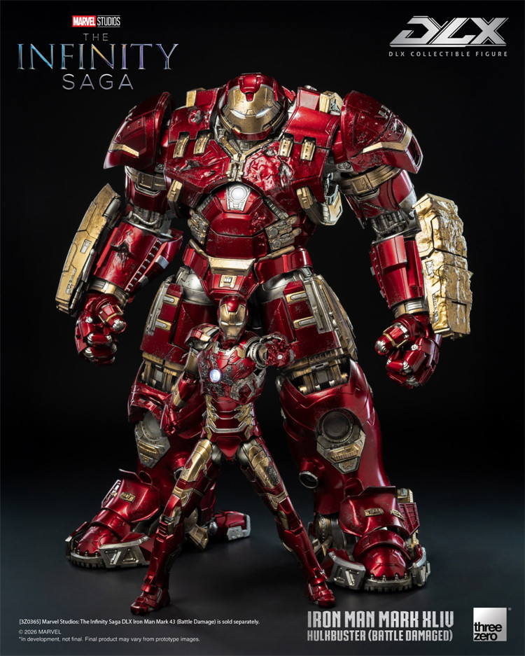 Threezero - Marvel Studios The Infinity Saga DLX Iron Man Mark 44 Hulkbuster Battle Damaged 16 Scale Figure 3Z09190C0(Licensed)