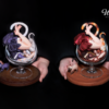 WeArtDoing × Kakiage Tofu – Wine Cat Silver Moon & Crimson Night