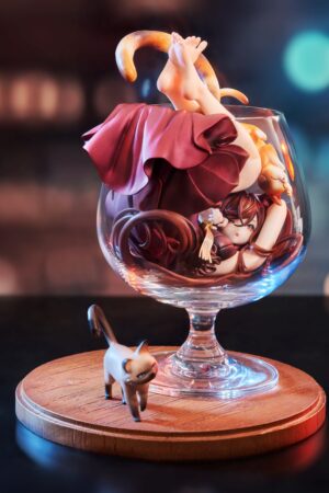 WeArtDoing × Kakiage Tofu – Wine Cat Silver Moon & Crimson Night