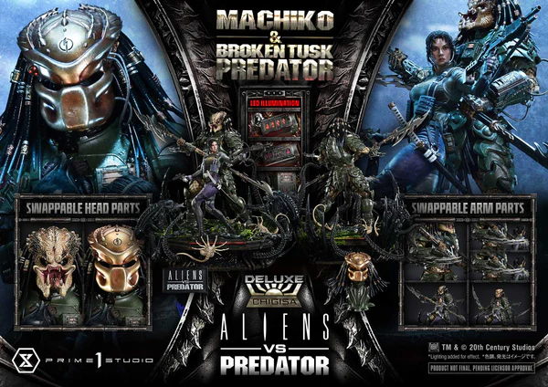 Prime 1 Studio Alien vs. Predator Machiko Broken Tusk Predator