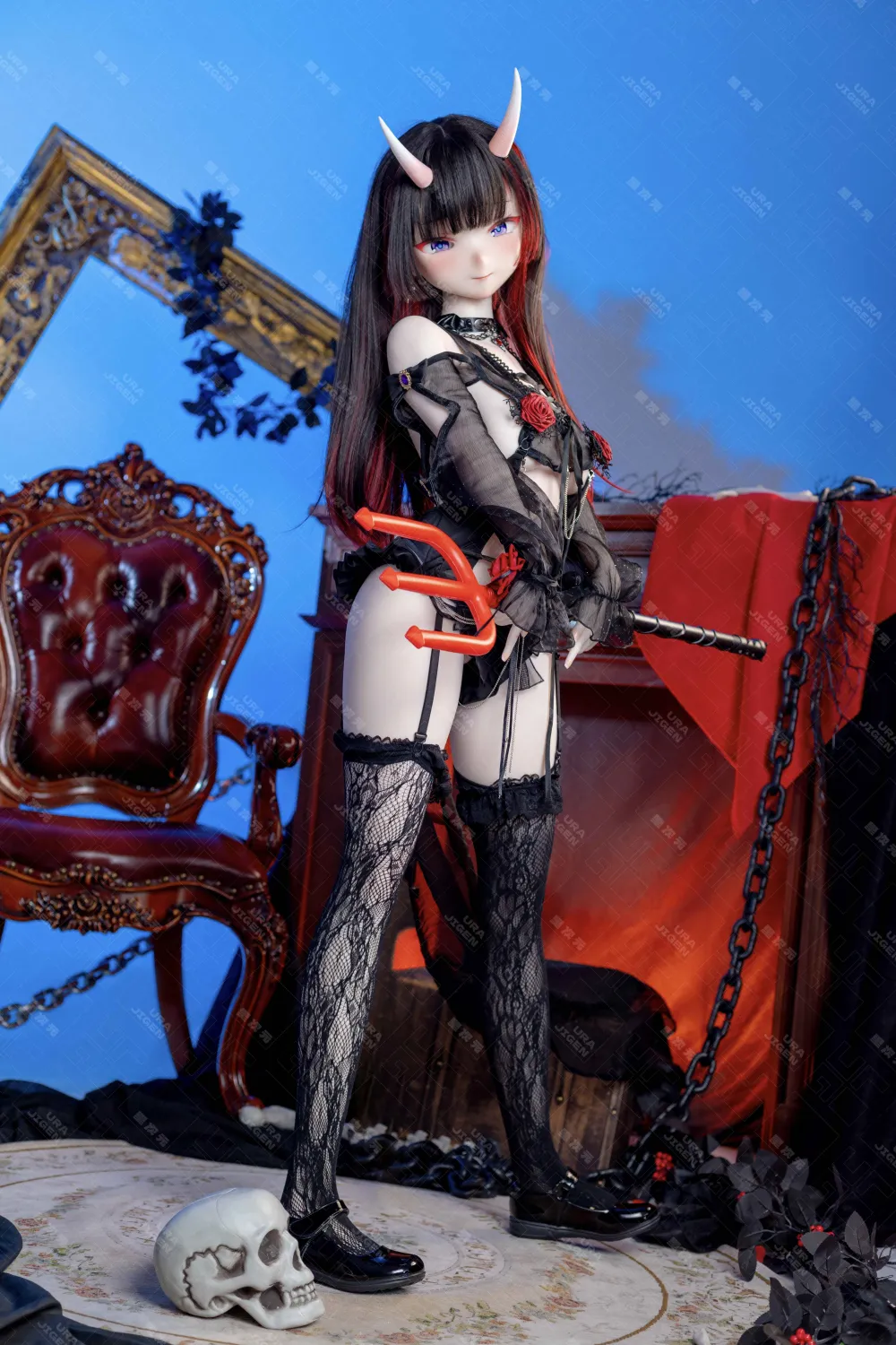 Bezlya - 2.1 Series 142cm Phosphophyllite Makeup No. 3 Dark Night Succubus 1/1 Scale Silicone Love Doll (Licensed)
