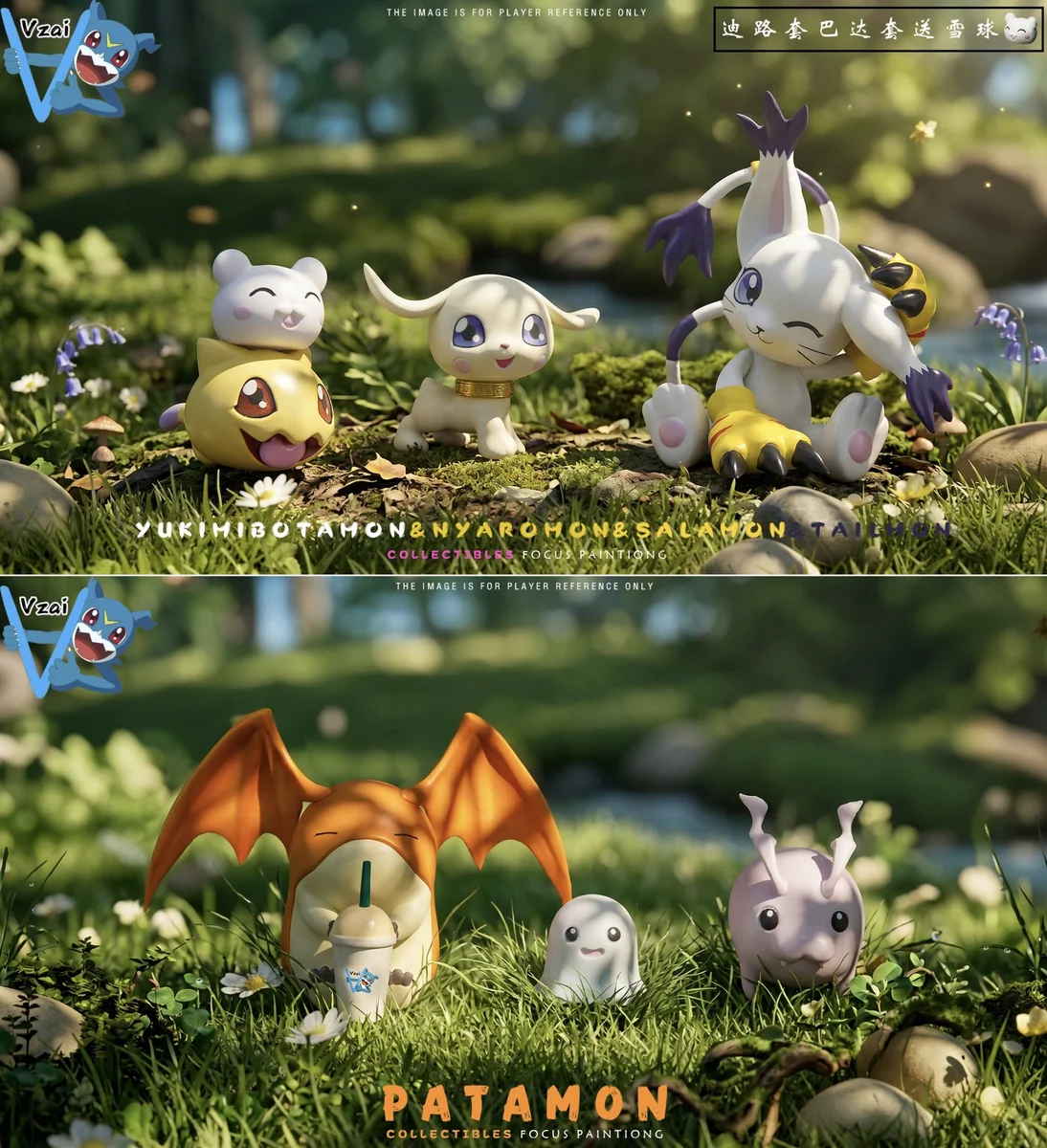 vzai Studio Digimon Patamon Tailmon Salamon Tokomon Nyaromon Poyomon