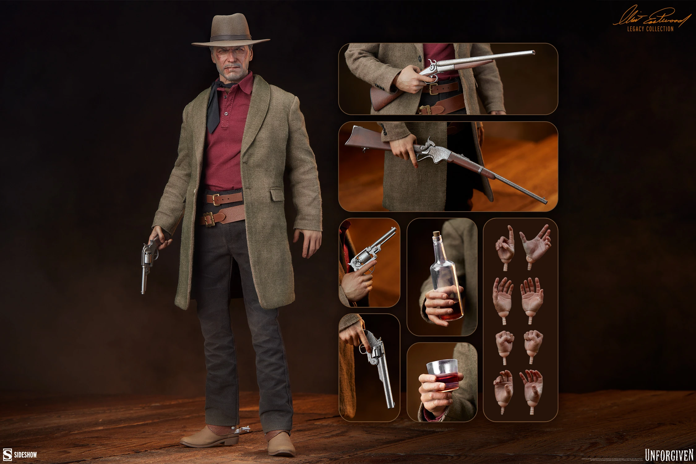 Sideshow Collectibles - Unforgiven William Munny 16 Scale Action Figure 100478 (Licensed)