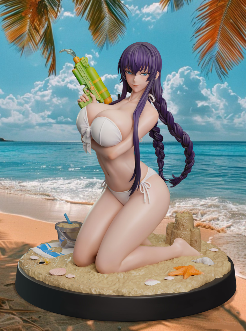 Crow Studio - Busujima Saeko Swimsuit 1/7 GK Statue