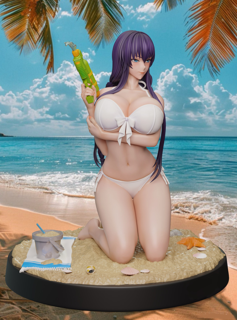Crow Studio - Busujima Saeko Swimsuit 1/7 GK Statue