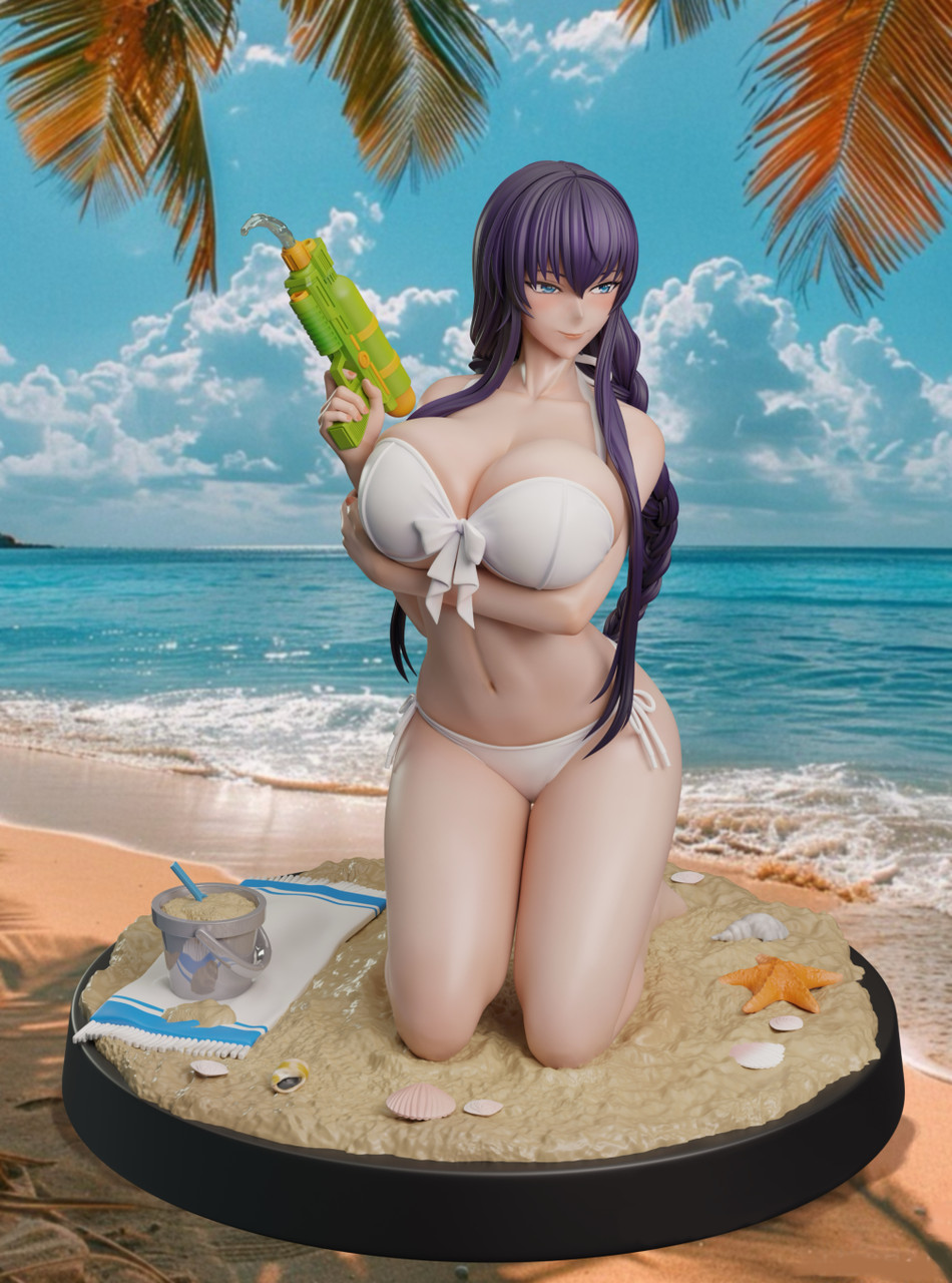 Crow Studio - Busujima Saeko Swimsuit 1/7 GK Statue