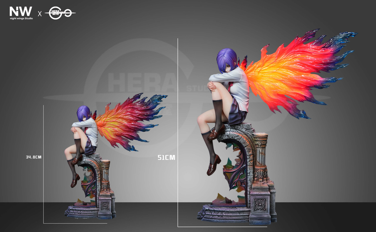 HERA Studio × Night Wing Studio – Touka Kirishima Tokyo Ghoul LED Resin Statue (1/6 & 1/4 Scale)