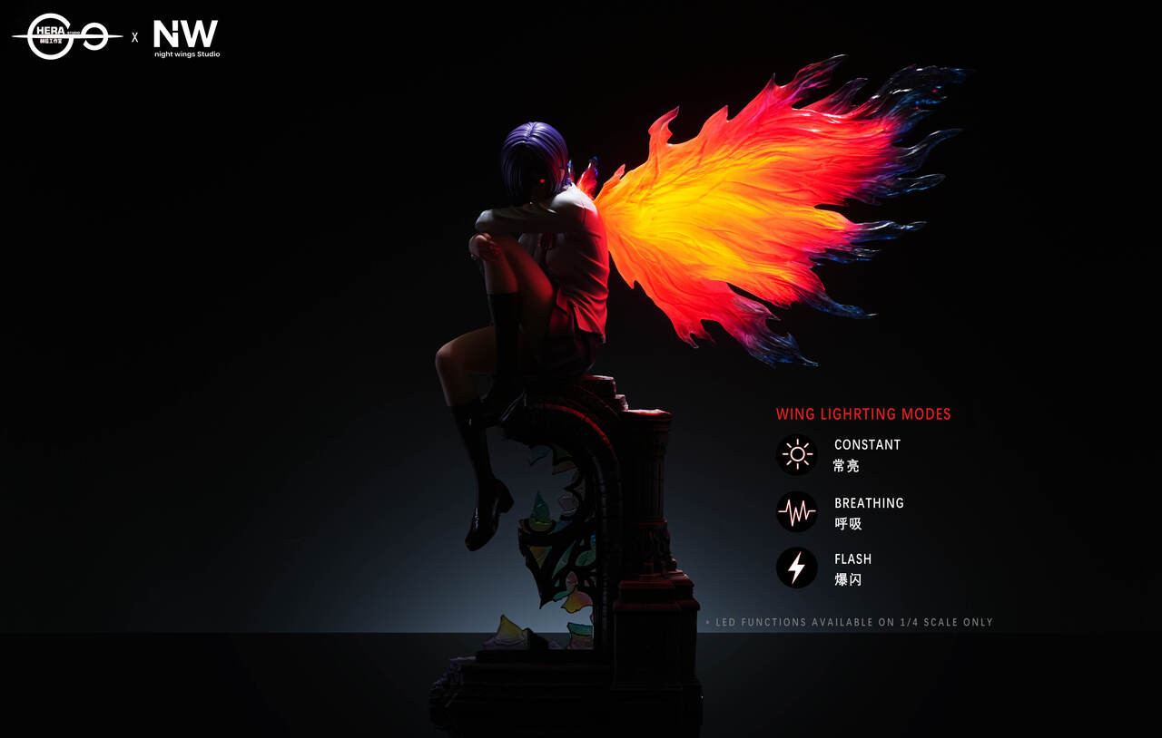 HERA Studio × Night Wing Studio – Touka Kirishima Tokyo Ghoul LED Resin Statue (1/6 & 1/4 Scale)
