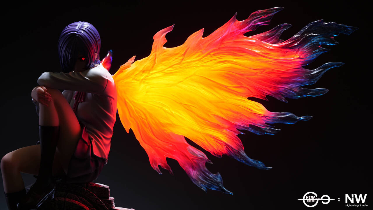 HERA Studio × Night Wing Studio – Touka Kirishima Tokyo Ghoul LED Resin Statue (1/6 & 1/4 Scale)