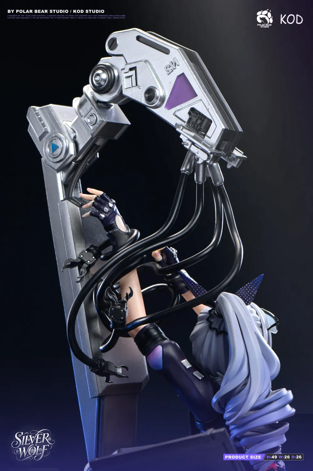 Polar Bear Studio × KOD Studio – Silver Wolf Resin Statue (1/4 Scale) | Honkai: Star Rail