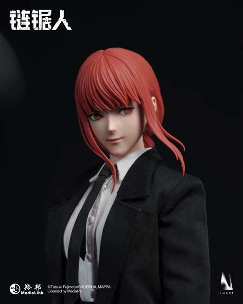 # INART Chainsaw Man Makima 1/6 Scale Collectible Figure MAG037 **INART** presents the **1/6 Scale Makima Collectible Figure**, inspired by the hit manga and anime series **“Chainsaw Man.”** This premium articulated collectible recreates **Makima**, one of the most iconic and mysterious characters in the *Chainsaw Man* universe. Known for her calm presence, elegant appearance, and overwhelming charisma, Makima is brought to life through INART’s high-end craftsmanship, combining realistic materials, detailed sculpting, and sophisticated costume design. Featuring a combination of **PVC, ABS, metal, silicone, and real fabric**, this 1/6 scale figure delivers an immersive collector experience with lifelike textures and a refined presentation suitable for serious anime figure enthusiasts. --- # 📦 Product Information * **Manufacturer:** INART * **Production Company:** INART * **Product Name:** CHAINSAW MAN Makima 1/6 Scale Collectible Figure MAG037 * **Series:** *Chainsaw Man* * **Character:** Makima * **Product Type:** Articulated Collectible Figure * **Scale:** 1/6 Scale * **Material:** PVC + ABS + Metal + Silicone + Real Fabric * **Size with Base:** Approx. W14cm × D11cm × H30.6cm * **Size without Base:** Approx. W8cm × D4.4cm × H27.6cm * **Shipping Date:** Q1 2027 --- # ✨ Product Features * Official INART premium collectible figure. * Inspired by Makima from *Chainsaw Man*. * 1/6 scale articulated figure with realistic proportions. * Uses high-quality materials including silicone and real fabric. * Detailed costume recreation with premium tailoring. * Features metal components for enhanced realism. * Designed for high-end anime figure collectors. * Includes a specially designed display base. --- # 🎨 Design Highlights ## 🐍 Capturing Makima’s Mysterious Authority Makima is one of the most unforgettable characters in *Chainsaw Man*, recognized for her composed personality, elegant appearance, and powerful presence. INART recreates her iconic image with: * Realistic facial sculpting. * Carefully crafted hairstyle details. * Accurate suit and costume design. * Elegant body proportions. * A sophisticated character presentation. The figure perfectly reflects Makima’s unique combination of beauty, confidence, and mystery. --- ## 🧵 Premium Materials & Realistic Details INART’s attention to material selection elevates this collectible beyond traditional action figures. The combination of: * **Silicone elements** for realistic texture. * **Real fabric clothing** for authentic costume appearance. * **Metal parts** for enhanced durability and detail. * **PVC and ABS components** for precision sculpting. creates a premium display piece with a realistic collector-focused finish. --- # ⭐ Collector Appeal The **INART Chainsaw Man Makima 1/6 Scale Collectible Figure MAG037** is an essential addition for fans of *Chainsaw Man* and high-end articulated figures. Perfect for: * *Chainsaw Man* collectors. * Makima fans. * INART figure enthusiasts. * 1/6 scale collectible collectors. * Premium anime display collections. With its realistic materials, detailed craftsmanship, and commanding character presence, this Makima figure brings one of the most iconic characters from **Chainsaw Man** to life as a stunning centerpiece for any collection.