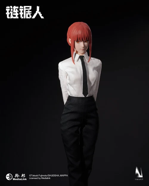 # INART Chainsaw Man Makima 1/6 Scale Collectible Figure MAG037 **INART** presents the **1/6 Scale Makima Collectible Figure**, inspired by the hit manga and anime series **“Chainsaw Man.”** This premium articulated collectible recreates **Makima**, one of the most iconic and mysterious characters in the *Chainsaw Man* universe. Known for her calm presence, elegant appearance, and overwhelming charisma, Makima is brought to life through INART’s high-end craftsmanship, combining realistic materials, detailed sculpting, and sophisticated costume design. Featuring a combination of **PVC, ABS, metal, silicone, and real fabric**, this 1/6 scale figure delivers an immersive collector experience with lifelike textures and a refined presentation suitable for serious anime figure enthusiasts. --- # 📦 Product Information * **Manufacturer:** INART * **Production Company:** INART * **Product Name:** CHAINSAW MAN Makima 1/6 Scale Collectible Figure MAG037 * **Series:** *Chainsaw Man* * **Character:** Makima * **Product Type:** Articulated Collectible Figure * **Scale:** 1/6 Scale * **Material:** PVC + ABS + Metal + Silicone + Real Fabric * **Size with Base:** Approx. W14cm × D11cm × H30.6cm * **Size without Base:** Approx. W8cm × D4.4cm × H27.6cm * **Shipping Date:** Q1 2027 --- # ✨ Product Features * Official INART premium collectible figure. * Inspired by Makima from *Chainsaw Man*. * 1/6 scale articulated figure with realistic proportions. * Uses high-quality materials including silicone and real fabric. * Detailed costume recreation with premium tailoring. * Features metal components for enhanced realism. * Designed for high-end anime figure collectors. * Includes a specially designed display base. --- # 🎨 Design Highlights ## 🐍 Capturing Makima’s Mysterious Authority Makima is one of the most unforgettable characters in *Chainsaw Man*, recognized for her composed personality, elegant appearance, and powerful presence. INART recreates her iconic image with: * Realistic facial sculpting. * Carefully crafted hairstyle details. * Accurate suit and costume design. * Elegant body proportions. * A sophisticated character presentation. The figure perfectly reflects Makima’s unique combination of beauty, confidence, and mystery. --- ## 🧵 Premium Materials & Realistic Details INART’s attention to material selection elevates this collectible beyond traditional action figures. The combination of: * **Silicone elements** for realistic texture. * **Real fabric clothing** for authentic costume appearance. * **Metal parts** for enhanced durability and detail. * **PVC and ABS components** for precision sculpting. creates a premium display piece with a realistic collector-focused finish. --- # ⭐ Collector Appeal The **INART Chainsaw Man Makima 1/6 Scale Collectible Figure MAG037** is an essential addition for fans of *Chainsaw Man* and high-end articulated figures. Perfect for: * *Chainsaw Man* collectors. * Makima fans. * INART figure enthusiasts. * 1/6 scale collectible collectors. * Premium anime display collections. With its realistic materials, detailed craftsmanship, and commanding character presence, this Makima figure brings one of the most iconic characters from **Chainsaw Man** to life as a stunning centerpiece for any collection.