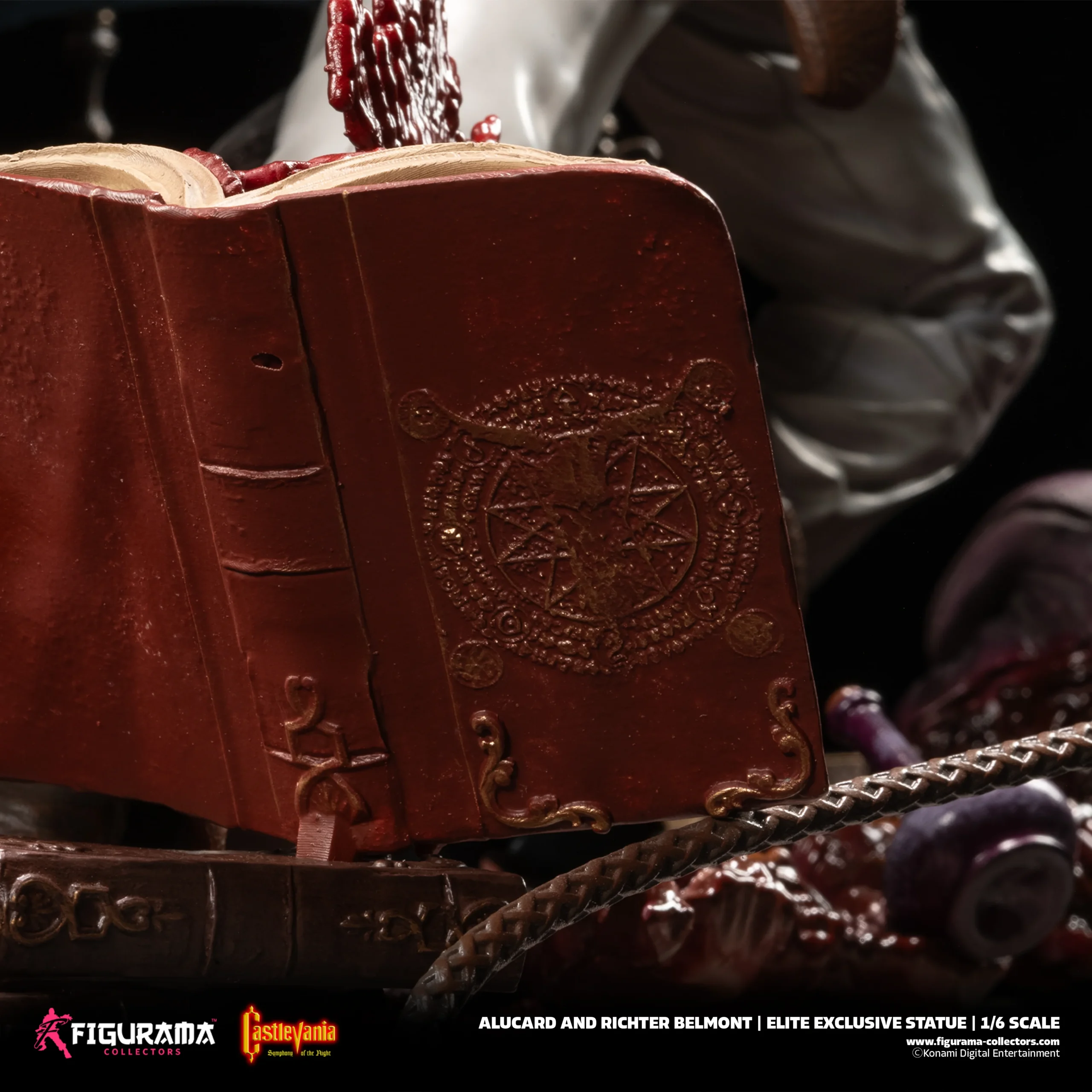 # Figurama Collectors Castlevania: Symphony of the Night Alucard & Richter 1/6 Scale Statue Celebrate one of the greatest action RPGs of all time with the **Castlevania: Symphony of the Night – Alucard & Richter 1/6 Scale Statue** from **Figurama Collectors**. This museum-quality collectible recreates the legendary confrontation between **Alucard** and **Richter Belmont**, combining breathtaking sculpting, premium materials, and dramatic storytelling in an impressive centerpiece worthy of the iconic Castlevania franchise. Standing over **90cm tall**, this massive limited-edition statue is designed for serious collectors seeking the ultimate Castlevania display piece. --- # 📦 Product Information * **Studio:** Figurama Collectors * **Product Name:** Castlevania: Symphony of the Night – Alucard & Richter * **Product IP:** Castlevania * **Characters:** Alucard & Richter Belmont * **Product Type:** Premium Polystone Statue * **Scale:** 1/6 * **Materials:** Polystone, PVC, Metal Diecast * **Estimated Size:** Approx. H91 × W51 × D45 cm * **Limited Edition:** 850 Pieces Worldwide * **Estimated Shipping:** Q2 2026 *(based on the provided information)* --- # 🎁 Package Contents * Alucard & Richter Main Statue ×1 * Premium Display Base ×1 * Exclusive A3 Art Print ×1 * Certificate of Authenticity ×1 --- # ✨ Product Features * Officially inspired by **Castlevania: Symphony of the Night**. * Massive 1/6 scale display exceeding 90cm in height. * Crafted from premium Polystone with PVC and Metal Diecast components. * Features both Alucard and Richter Belmont in a dramatic battle composition. * Includes an exclusive A3 collectible art print and numbered certificate. * Limited worldwide production of only **850 pieces**. --- # 🎨 Design Highlights ## 🦇 The Ultimate Symphony of the Night Showdown Few moments in gaming history are as memorable as the clash between **Alucard**, the son of Dracula, and **Richter Belmont**, the legendary vampire hunter. Figurama recreates this iconic encounter with remarkable attention to detail, capturing: * Alucard's elegant yet intimidating presence. * Richter's fearless combat stance. * Dynamic movement throughout the composition. * A cinematic battle frozen in time. Every angle tells part of the story, making the statue feel like a scene lifted directly from the classic game. --- ## ⚔️ Masterpiece-Level Sculpting This premium collectible showcases Figurama's renowned craftsmanship through: * Highly detailed character likenesses. * Intricate costume and armor textures. * Flowing capes and dynamic fabric movement. * Finely sculpted weapons and accessories. * Rich environmental elements integrated into the display base. The use of **Polystone, PVC, and Metal Diecast** enhances both realism and structural quality. --- ## 🏰 A Grand Display Piece Standing **91cm tall**, this is far more than a standard collectible—it is a true centerpiece. The large-scale composition delivers: * Exceptional visual impact. * Museum-quality presentation. * Rich storytelling through environmental design. * A premium display worthy of the Castlevania legacy. Whether displayed in a dedicated collection room or as the highlight of a gaming display, it commands immediate attention. --- # ⭐ Why You'll Love It The **Figurama Collectors Castlevania: Symphony of the Night – Alucard & Richter 1/6 Scale Statue** is one of the most ambitious Castlevania collectibles ever produced. With its monumental size, premium materials, cinematic composition, exclusive collector bonuses, and worldwide limitation of only **850 pieces**, this statue is a dream collectible for **Castlevania fans, Symphony of the Night enthusiasts, and high-end statue collectors** seeking a museum-quality masterpiece.