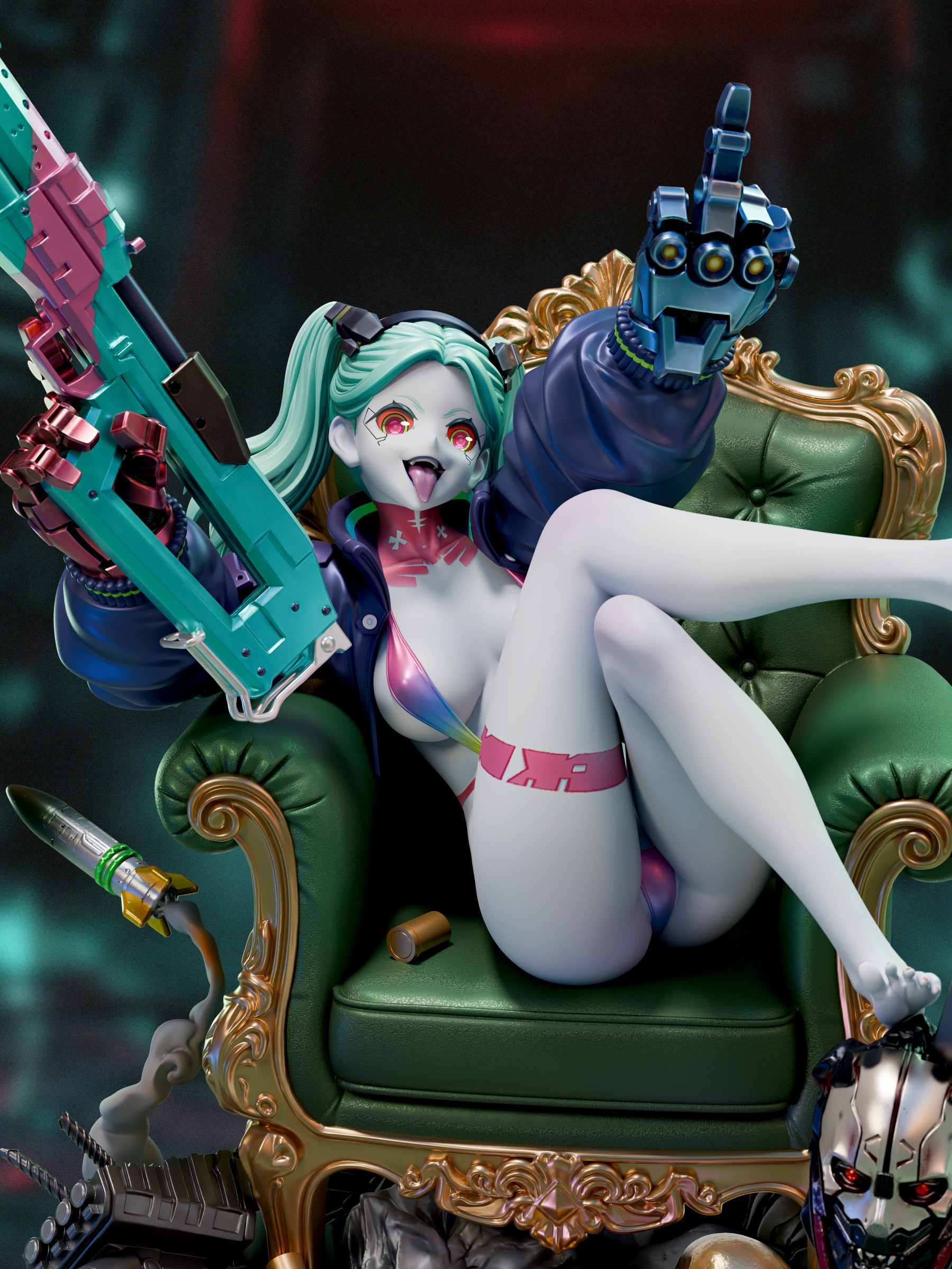 Cyberpunk Edgerunners Rebecca 14 Scale Statue – daoying Studio