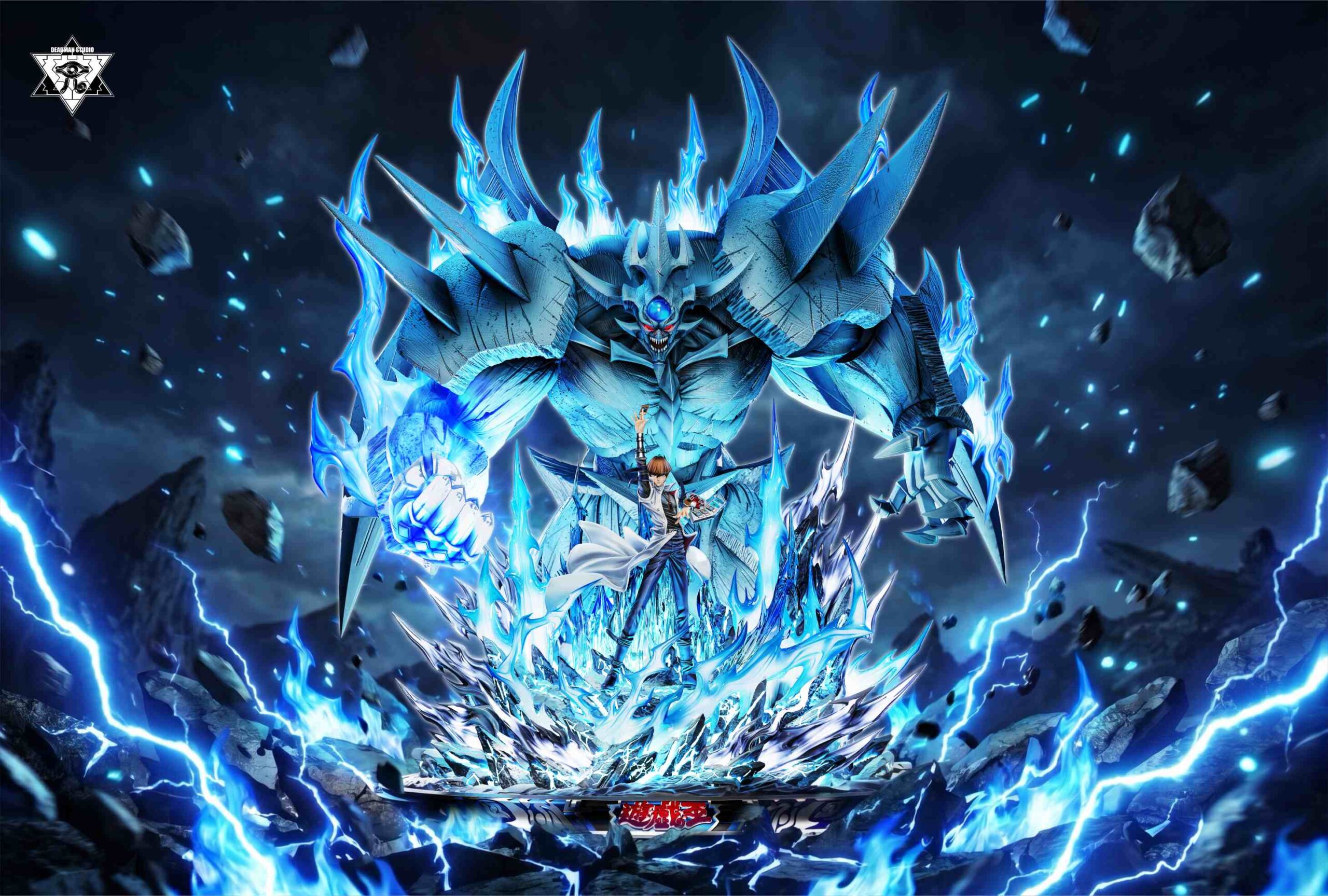 Deadman Studio Yu-Gi-Oh Obelisk the Tormentor & Seto Kaiba Statue