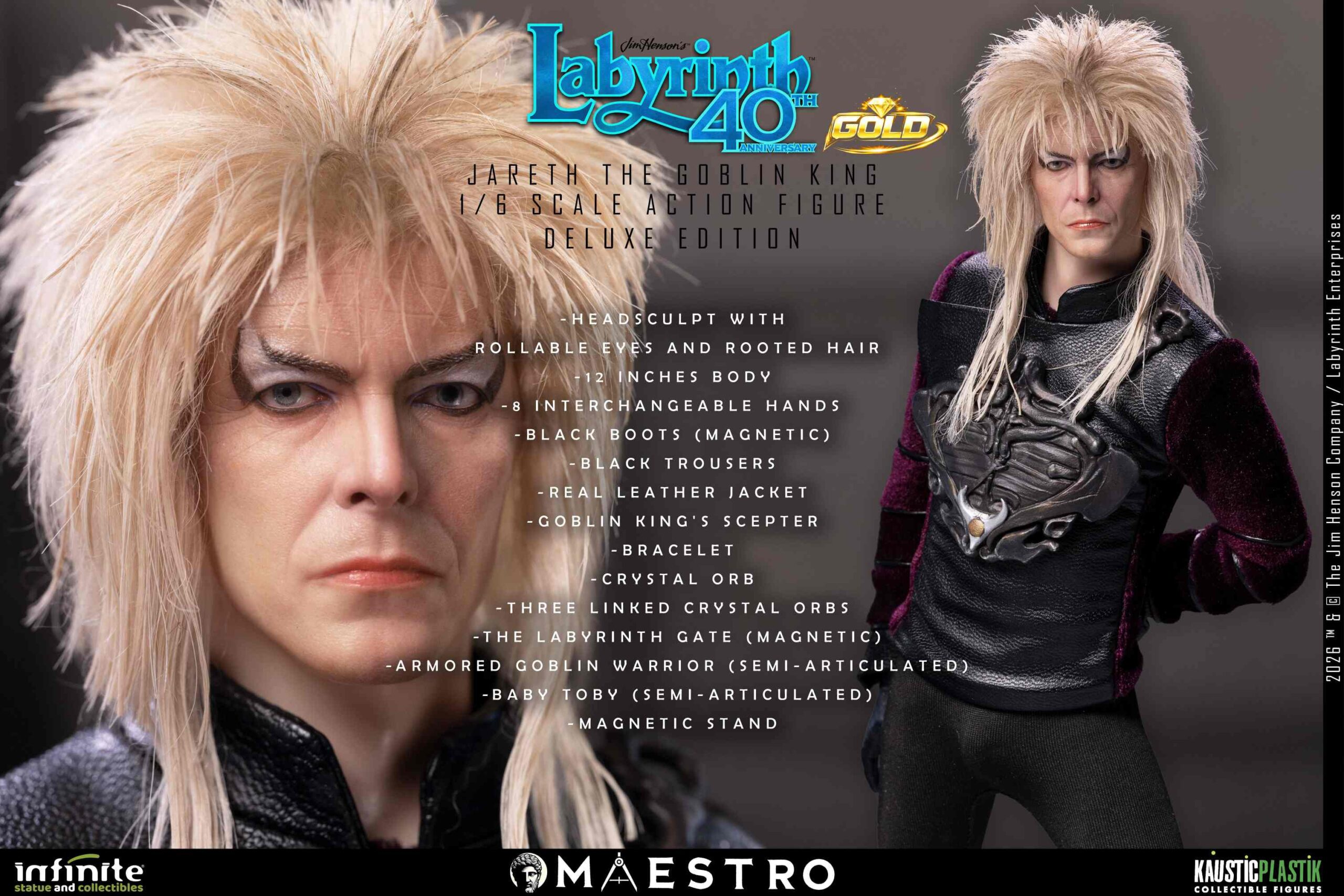 Infinite Statue Labyrinth Jareth the Goblin King Action Figure