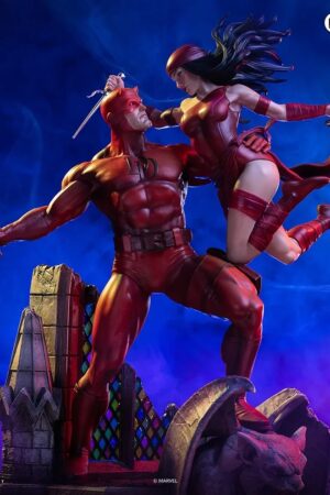 Iron Studios Marvel Daredevil and Elektra Statue