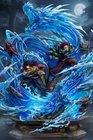 Lei Hao Ke Yu Studio Demon Slayer Tanjiro Kamado & Giyu Tomioka Statue