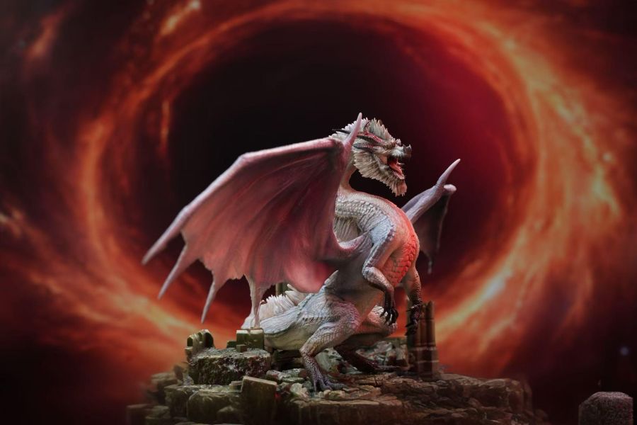 MH Studio Monster Hunter White Fatalis Statue