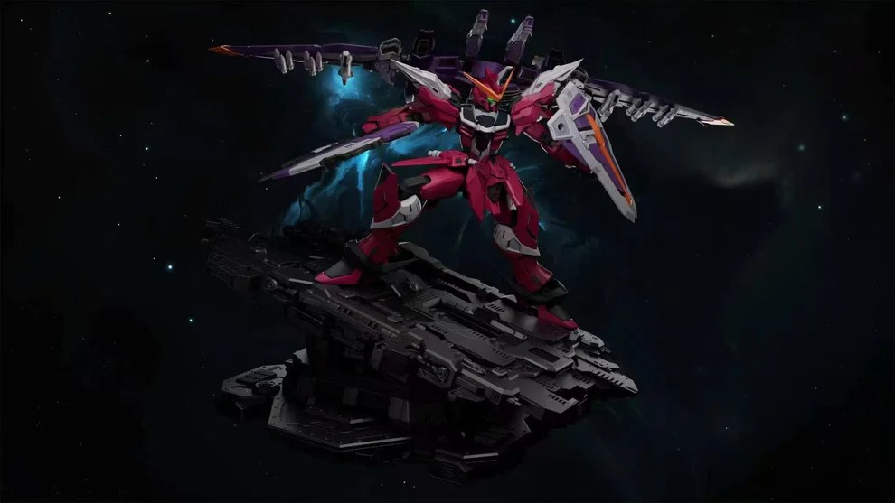 Mecha era Studio Gundam Series ZGMF-X09A Justice Gundam Statue
