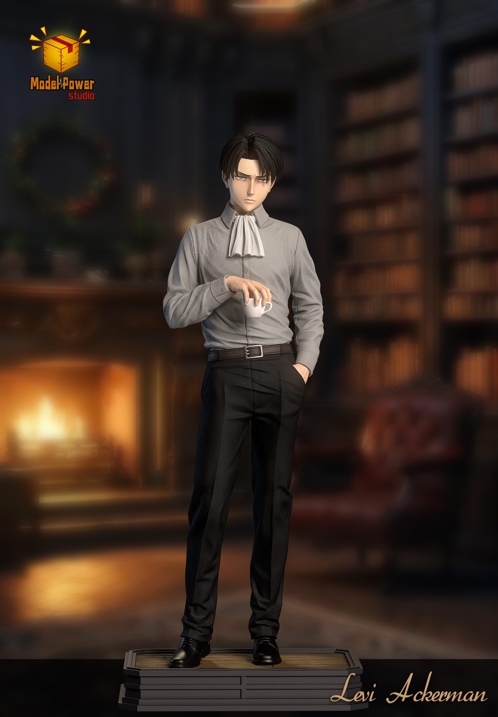 Model Power Studio Attack on Titan Levi Ackerman Statue