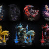 Monster Hunter Zinogre Trio 1/6 Scale Resin GK Statue Dragon Realm Studio