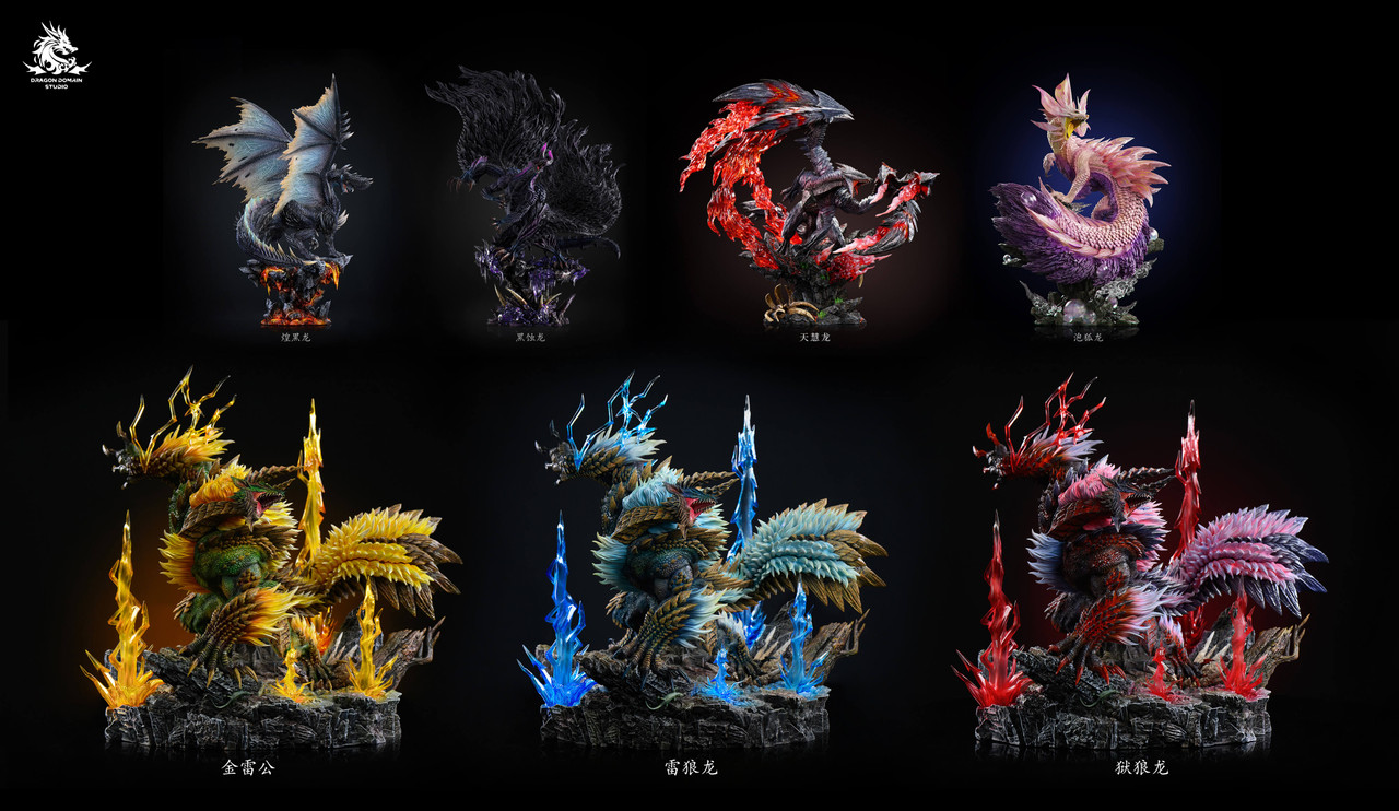 Monster Hunter Zinogre Trio 1/6 Scale Resin GK Statue Dragon Realm Studio