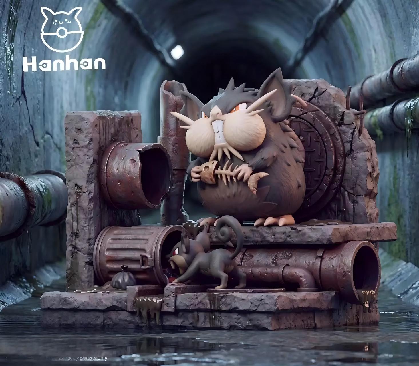 Han Han Studio Pokémon Muk Grimer Raticate Ratatta