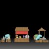Chu Yuan Studio Pokémon Ekans Koffing Charmander Squirtle Meowth Bulbasaur Pikachu