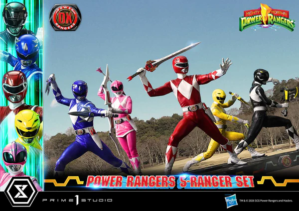 # Prime 1 Studio Premium Masterline Mighty Morphin Power Rangers 1/4 Scale DX Bonus Version "It's Morphin Time!" Relive the legendary transformation of the original heroes with the **Premium Masterline Mighty Morphin Power Rangers 1/4 Scale DX Bonus Version** from **Prime 1 Studio**. Celebrating over 30 years of the iconic franchise, this premium collectible brings together the **Red, Black, Blue, Yellow, and Pink Rangers** in stunning 1/4 scale, faithfully recreating their unforgettable **Roll Call** poses before battle. Expertly sculpted using the physiques of the original suit actors as reference, each Ranger showcases screen-accurate proportions, glossy helmets inspired by their respective Zords, and realistic suit textures. Combined with individually themed **Power Morpher** display bases and a wide selection of interchangeable weapon poses, this set delivers the definitive Power Rangers display for serious collectors. --- ## 📦 Product Information * **Brand:** Prime 1 Studio * **Collection:** Premium Masterline * **Product Name:** Mighty Morphin Power Rangers DX Bonus Version * **Series:** Mighty Morphin Power Rangers * **Characters:** Red Ranger, Black Ranger, Blue Ranger, Yellow Ranger, Pink Ranger * **Scale:** 1/4 * **Product Code:** PMPWR-01DXS * **Material:** Polystone and Other Premium Materials * **Estimated Cartons:** 3 Boxes * **Product Weight:** Approx. 8.42 kg * **Region:** Region Exclusive ### Display Size (Five Rangers) * **Height:** 57–62 cm * **Width:** 111 cm * **Depth:** 58–78 cm ### Individual Ranger Dimensions **Red Ranger** * Height: 47–62 cm * Width: 42 cm * Depth: 20–34 cm **Black Ranger** * Height: 43–44 cm * Width: 42 cm * Depth: 20 cm **Blue Ranger** * Height: 46–54 cm * Width: 42 cm * Depth: 29–46 cm **Yellow Ranger** * Height: 40–48 cm * Width: 42 cm * Depth: 23–31 cm **Pink Ranger** * Height: 56–57 cm * Width: 42 cm * Depth: 23–32 cm --- ## ✨ Product Features * Official **Prime 1 Studio Premium Masterline** collectible. * Features all **five original Mighty Morphin Power Rangers** in premium 1/4 scale. * Inspired by the iconic **Roll Call** sequence before the team shouts "GO GO POWER RANGERS!" * Screen-accurate helmets with high-gloss finishes representing each Ranger's Zord. * Realistic body proportions faithfully based on the original suit actors. * Highly detailed sculpting recreates the natural folds and stretched texture of each Ranger suit. * Individually designed **Power Morpher** themed bases inspired by the transformation sequence. * Extensive interchangeable parts allow collectors to recreate multiple action scenes. * Premium polystone construction with museum-quality paint application. * Perfect centerpiece for Power Rangers fans and high-end statue collectors. --- ## ⚔️ Interchangeable Parts & Accessories ### 🔴 Red Ranger * Power Morpher Display Base * Roll Call Pose Arms * Two-Handed Power Sword Pose Arms * Right Arm with Power Sword * Open Left Hand * **Bonus Exclusive:** Left Hand Holding Blade Blaster --- ### ⚫ Black Ranger * Power Morpher Display Base * Roll Call Pose Arms * Power Axe Slash Attack Arms * Power Axe Cannon Mode Arms --- ### 🔵 Blue Ranger * Power Morpher Display Base * Roll Call Pose Arms * Power Lance (Separated Form) * Power Lance (Combined Form) --- ### 🟡 Yellow Ranger * Power Morpher Display Base * Roll Call Pose Arms * Power Daggers Mid Guard Pose * Extended Attack Pose Arms --- ### 🌸 Pink Ranger * Power Morpher Display Base * Roll Call Pose Arms * Power Bow with Arrow Nocked * Fully Drawn Power Bow Pose --- ## 🎁 DX Bonus Version Exclusive * **Red Ranger Left Hand Holding Blade Blaster** The legendary sidearm used throughout the series is included exclusively with the DX Bonus Version, adding another iconic display option for the team's leader. --- ## ⭐ Why You'll Love It The **Prime 1 Studio Mighty Morphin Power Rangers Premium Masterline DX Bonus Version** is the ultimate tribute to the team that defined a generation of superheroes. Every Ranger has been recreated with incredible attention to detail—from the glossy helmets and athletic suit proportions to the iconic Power Weapons and transformation-inspired display bases. Whether displayed individually or assembled into the complete five-member Roll Call formation, this museum-quality statue set captures the excitement, nostalgia, and heroic spirit of the original **Mighty Morphin Power Rangers**, making it an essential masterpiece for longtime fans and premium statue collectors alike.