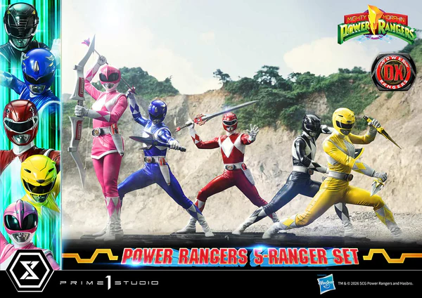 # Prime 1 Studio Premium Masterline Mighty Morphin Power Rangers 1/4 Scale DX Bonus Version "It's Morphin Time!" Relive the legendary transformation of the original heroes with the **Premium Masterline Mighty Morphin Power Rangers 1/4 Scale DX Bonus Version** from **Prime 1 Studio**. Celebrating over 30 years of the iconic franchise, this premium collectible brings together the **Red, Black, Blue, Yellow, and Pink Rangers** in stunning 1/4 scale, faithfully recreating their unforgettable **Roll Call** poses before battle. Expertly sculpted using the physiques of the original suit actors as reference, each Ranger showcases screen-accurate proportions, glossy helmets inspired by their respective Zords, and realistic suit textures. Combined with individually themed **Power Morpher** display bases and a wide selection of interchangeable weapon poses, this set delivers the definitive Power Rangers display for serious collectors. --- ## 📦 Product Information * **Brand:** Prime 1 Studio * **Collection:** Premium Masterline * **Product Name:** Mighty Morphin Power Rangers DX Bonus Version * **Series:** Mighty Morphin Power Rangers * **Characters:** Red Ranger, Black Ranger, Blue Ranger, Yellow Ranger, Pink Ranger * **Scale:** 1/4 * **Product Code:** PMPWR-01DXS * **Material:** Polystone and Other Premium Materials * **Estimated Cartons:** 3 Boxes * **Product Weight:** Approx. 8.42 kg * **Region:** Region Exclusive ### Display Size (Five Rangers) * **Height:** 57–62 cm * **Width:** 111 cm * **Depth:** 58–78 cm ### Individual Ranger Dimensions **Red Ranger** * Height: 47–62 cm * Width: 42 cm * Depth: 20–34 cm **Black Ranger** * Height: 43–44 cm * Width: 42 cm * Depth: 20 cm **Blue Ranger** * Height: 46–54 cm * Width: 42 cm * Depth: 29–46 cm **Yellow Ranger** * Height: 40–48 cm * Width: 42 cm * Depth: 23–31 cm **Pink Ranger** * Height: 56–57 cm * Width: 42 cm * Depth: 23–32 cm --- ## ✨ Product Features * Official **Prime 1 Studio Premium Masterline** collectible. * Features all **five original Mighty Morphin Power Rangers** in premium 1/4 scale. * Inspired by the iconic **Roll Call** sequence before the team shouts "GO GO POWER RANGERS!" * Screen-accurate helmets with high-gloss finishes representing each Ranger's Zord. * Realistic body proportions faithfully based on the original suit actors. * Highly detailed sculpting recreates the natural folds and stretched texture of each Ranger suit. * Individually designed **Power Morpher** themed bases inspired by the transformation sequence. * Extensive interchangeable parts allow collectors to recreate multiple action scenes. * Premium polystone construction with museum-quality paint application. * Perfect centerpiece for Power Rangers fans and high-end statue collectors. --- ## ⚔️ Interchangeable Parts & Accessories ### 🔴 Red Ranger * Power Morpher Display Base * Roll Call Pose Arms * Two-Handed Power Sword Pose Arms * Right Arm with Power Sword * Open Left Hand * **Bonus Exclusive:** Left Hand Holding Blade Blaster --- ### ⚫ Black Ranger * Power Morpher Display Base * Roll Call Pose Arms * Power Axe Slash Attack Arms * Power Axe Cannon Mode Arms --- ### 🔵 Blue Ranger * Power Morpher Display Base * Roll Call Pose Arms * Power Lance (Separated Form) * Power Lance (Combined Form) --- ### 🟡 Yellow Ranger * Power Morpher Display Base * Roll Call Pose Arms * Power Daggers Mid Guard Pose * Extended Attack Pose Arms --- ### 🌸 Pink Ranger * Power Morpher Display Base * Roll Call Pose Arms * Power Bow with Arrow Nocked * Fully Drawn Power Bow Pose --- ## 🎁 DX Bonus Version Exclusive * **Red Ranger Left Hand Holding Blade Blaster** The legendary sidearm used throughout the series is included exclusively with the DX Bonus Version, adding another iconic display option for the team's leader. --- ## ⭐ Why You'll Love It The **Prime 1 Studio Mighty Morphin Power Rangers Premium Masterline DX Bonus Version** is the ultimate tribute to the team that defined a generation of superheroes. Every Ranger has been recreated with incredible attention to detail—from the glossy helmets and athletic suit proportions to the iconic Power Weapons and transformation-inspired display bases. Whether displayed individually or assembled into the complete five-member Roll Call formation, this museum-quality statue set captures the excitement, nostalgia, and heroic spirit of the original **Mighty Morphin Power Rangers**, making it an essential masterpiece for longtime fans and premium statue collectors alike.