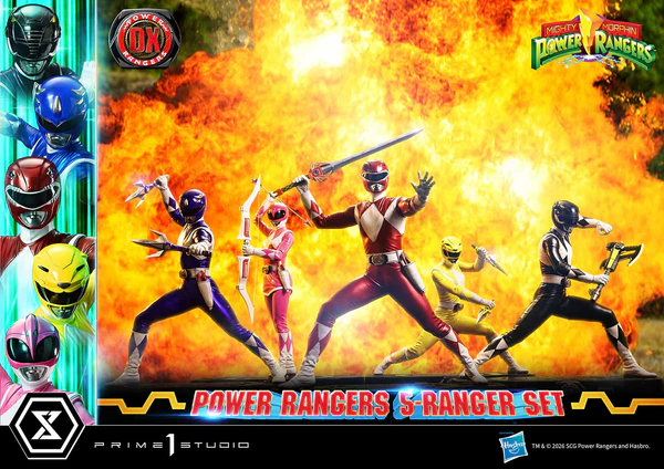 # Prime 1 Studio Premium Masterline Mighty Morphin Power Rangers 1/4 Scale DX Bonus Version "It's Morphin Time!" Relive the legendary transformation of the original heroes with the **Premium Masterline Mighty Morphin Power Rangers 1/4 Scale DX Bonus Version** from **Prime 1 Studio**. Celebrating over 30 years of the iconic franchise, this premium collectible brings together the **Red, Black, Blue, Yellow, and Pink Rangers** in stunning 1/4 scale, faithfully recreating their unforgettable **Roll Call** poses before battle. Expertly sculpted using the physiques of the original suit actors as reference, each Ranger showcases screen-accurate proportions, glossy helmets inspired by their respective Zords, and realistic suit textures. Combined with individually themed **Power Morpher** display bases and a wide selection of interchangeable weapon poses, this set delivers the definitive Power Rangers display for serious collectors. --- ## 📦 Product Information * **Brand:** Prime 1 Studio * **Collection:** Premium Masterline * **Product Name:** Mighty Morphin Power Rangers DX Bonus Version * **Series:** Mighty Morphin Power Rangers * **Characters:** Red Ranger, Black Ranger, Blue Ranger, Yellow Ranger, Pink Ranger * **Scale:** 1/4 * **Product Code:** PMPWR-01DXS * **Material:** Polystone and Other Premium Materials * **Estimated Cartons:** 3 Boxes * **Product Weight:** Approx. 8.42 kg * **Region:** Region Exclusive ### Display Size (Five Rangers) * **Height:** 57–62 cm * **Width:** 111 cm * **Depth:** 58–78 cm ### Individual Ranger Dimensions **Red Ranger** * Height: 47–62 cm * Width: 42 cm * Depth: 20–34 cm **Black Ranger** * Height: 43–44 cm * Width: 42 cm * Depth: 20 cm **Blue Ranger** * Height: 46–54 cm * Width: 42 cm * Depth: 29–46 cm **Yellow Ranger** * Height: 40–48 cm * Width: 42 cm * Depth: 23–31 cm **Pink Ranger** * Height: 56–57 cm * Width: 42 cm * Depth: 23–32 cm --- ## ✨ Product Features * Official **Prime 1 Studio Premium Masterline** collectible. * Features all **five original Mighty Morphin Power Rangers** in premium 1/4 scale. * Inspired by the iconic **Roll Call** sequence before the team shouts "GO GO POWER RANGERS!" * Screen-accurate helmets with high-gloss finishes representing each Ranger's Zord. * Realistic body proportions faithfully based on the original suit actors. * Highly detailed sculpting recreates the natural folds and stretched texture of each Ranger suit. * Individually designed **Power Morpher** themed bases inspired by the transformation sequence. * Extensive interchangeable parts allow collectors to recreate multiple action scenes. * Premium polystone construction with museum-quality paint application. * Perfect centerpiece for Power Rangers fans and high-end statue collectors. --- ## ⚔️ Interchangeable Parts & Accessories ### 🔴 Red Ranger * Power Morpher Display Base * Roll Call Pose Arms * Two-Handed Power Sword Pose Arms * Right Arm with Power Sword * Open Left Hand * **Bonus Exclusive:** Left Hand Holding Blade Blaster --- ### ⚫ Black Ranger * Power Morpher Display Base * Roll Call Pose Arms * Power Axe Slash Attack Arms * Power Axe Cannon Mode Arms --- ### 🔵 Blue Ranger * Power Morpher Display Base * Roll Call Pose Arms * Power Lance (Separated Form) * Power Lance (Combined Form) --- ### 🟡 Yellow Ranger * Power Morpher Display Base * Roll Call Pose Arms * Power Daggers Mid Guard Pose * Extended Attack Pose Arms --- ### 🌸 Pink Ranger * Power Morpher Display Base * Roll Call Pose Arms * Power Bow with Arrow Nocked * Fully Drawn Power Bow Pose --- ## 🎁 DX Bonus Version Exclusive * **Red Ranger Left Hand Holding Blade Blaster** The legendary sidearm used throughout the series is included exclusively with the DX Bonus Version, adding another iconic display option for the team's leader. --- ## ⭐ Why You'll Love It The **Prime 1 Studio Mighty Morphin Power Rangers Premium Masterline DX Bonus Version** is the ultimate tribute to the team that defined a generation of superheroes. Every Ranger has been recreated with incredible attention to detail—from the glossy helmets and athletic suit proportions to the iconic Power Weapons and transformation-inspired display bases. Whether displayed individually or assembled into the complete five-member Roll Call formation, this museum-quality statue set captures the excitement, nostalgia, and heroic spirit of the original **Mighty Morphin Power Rangers**, making it an essential masterpiece for longtime fans and premium statue collectors alike.