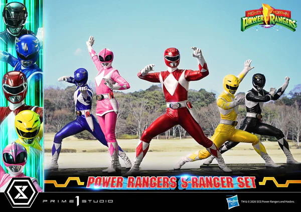 # Prime 1 Studio Premium Masterline Mighty Morphin Power Rangers 1/4 Scale DX Bonus Version "It's Morphin Time!" Relive the legendary transformation of the original heroes with the **Premium Masterline Mighty Morphin Power Rangers 1/4 Scale DX Bonus Version** from **Prime 1 Studio**. Celebrating over 30 years of the iconic franchise, this premium collectible brings together the **Red, Black, Blue, Yellow, and Pink Rangers** in stunning 1/4 scale, faithfully recreating their unforgettable **Roll Call** poses before battle. Expertly sculpted using the physiques of the original suit actors as reference, each Ranger showcases screen-accurate proportions, glossy helmets inspired by their respective Zords, and realistic suit textures. Combined with individually themed **Power Morpher** display bases and a wide selection of interchangeable weapon poses, this set delivers the definitive Power Rangers display for serious collectors. --- ## 📦 Product Information * **Brand:** Prime 1 Studio * **Collection:** Premium Masterline * **Product Name:** Mighty Morphin Power Rangers DX Bonus Version * **Series:** Mighty Morphin Power Rangers * **Characters:** Red Ranger, Black Ranger, Blue Ranger, Yellow Ranger, Pink Ranger * **Scale:** 1/4 * **Product Code:** PMPWR-01DXS * **Material:** Polystone and Other Premium Materials * **Estimated Cartons:** 3 Boxes * **Product Weight:** Approx. 8.42 kg * **Region:** Region Exclusive ### Display Size (Five Rangers) * **Height:** 57–62 cm * **Width:** 111 cm * **Depth:** 58–78 cm ### Individual Ranger Dimensions **Red Ranger** * Height: 47–62 cm * Width: 42 cm * Depth: 20–34 cm **Black Ranger** * Height: 43–44 cm * Width: 42 cm * Depth: 20 cm **Blue Ranger** * Height: 46–54 cm * Width: 42 cm * Depth: 29–46 cm **Yellow Ranger** * Height: 40–48 cm * Width: 42 cm * Depth: 23–31 cm **Pink Ranger** * Height: 56–57 cm * Width: 42 cm * Depth: 23–32 cm --- ## ✨ Product Features * Official **Prime 1 Studio Premium Masterline** collectible. * Features all **five original Mighty Morphin Power Rangers** in premium 1/4 scale. * Inspired by the iconic **Roll Call** sequence before the team shouts "GO GO POWER RANGERS!" * Screen-accurate helmets with high-gloss finishes representing each Ranger's Zord. * Realistic body proportions faithfully based on the original suit actors. * Highly detailed sculpting recreates the natural folds and stretched texture of each Ranger suit. * Individually designed **Power Morpher** themed bases inspired by the transformation sequence. * Extensive interchangeable parts allow collectors to recreate multiple action scenes. * Premium polystone construction with museum-quality paint application. * Perfect centerpiece for Power Rangers fans and high-end statue collectors. --- ## ⚔️ Interchangeable Parts & Accessories ### 🔴 Red Ranger * Power Morpher Display Base * Roll Call Pose Arms * Two-Handed Power Sword Pose Arms * Right Arm with Power Sword * Open Left Hand * **Bonus Exclusive:** Left Hand Holding Blade Blaster --- ### ⚫ Black Ranger * Power Morpher Display Base * Roll Call Pose Arms * Power Axe Slash Attack Arms * Power Axe Cannon Mode Arms --- ### 🔵 Blue Ranger * Power Morpher Display Base * Roll Call Pose Arms * Power Lance (Separated Form) * Power Lance (Combined Form) --- ### 🟡 Yellow Ranger * Power Morpher Display Base * Roll Call Pose Arms * Power Daggers Mid Guard Pose * Extended Attack Pose Arms --- ### 🌸 Pink Ranger * Power Morpher Display Base * Roll Call Pose Arms * Power Bow with Arrow Nocked * Fully Drawn Power Bow Pose --- ## 🎁 DX Bonus Version Exclusive * **Red Ranger Left Hand Holding Blade Blaster** The legendary sidearm used throughout the series is included exclusively with the DX Bonus Version, adding another iconic display option for the team's leader. --- ## ⭐ Why You'll Love It The **Prime 1 Studio Mighty Morphin Power Rangers Premium Masterline DX Bonus Version** is the ultimate tribute to the team that defined a generation of superheroes. Every Ranger has been recreated with incredible attention to detail—from the glossy helmets and athletic suit proportions to the iconic Power Weapons and transformation-inspired display bases. Whether displayed individually or assembled into the complete five-member Roll Call formation, this museum-quality statue set captures the excitement, nostalgia, and heroic spirit of the original **Mighty Morphin Power Rangers**, making it an essential masterpiece for longtime fans and premium statue collectors alike.