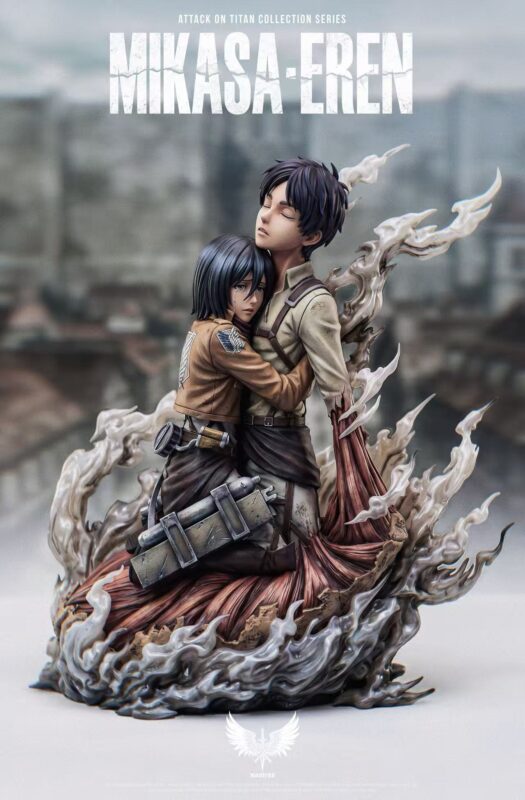 Saoirse Studio Attack on Titan Eren & Mikasa Statue