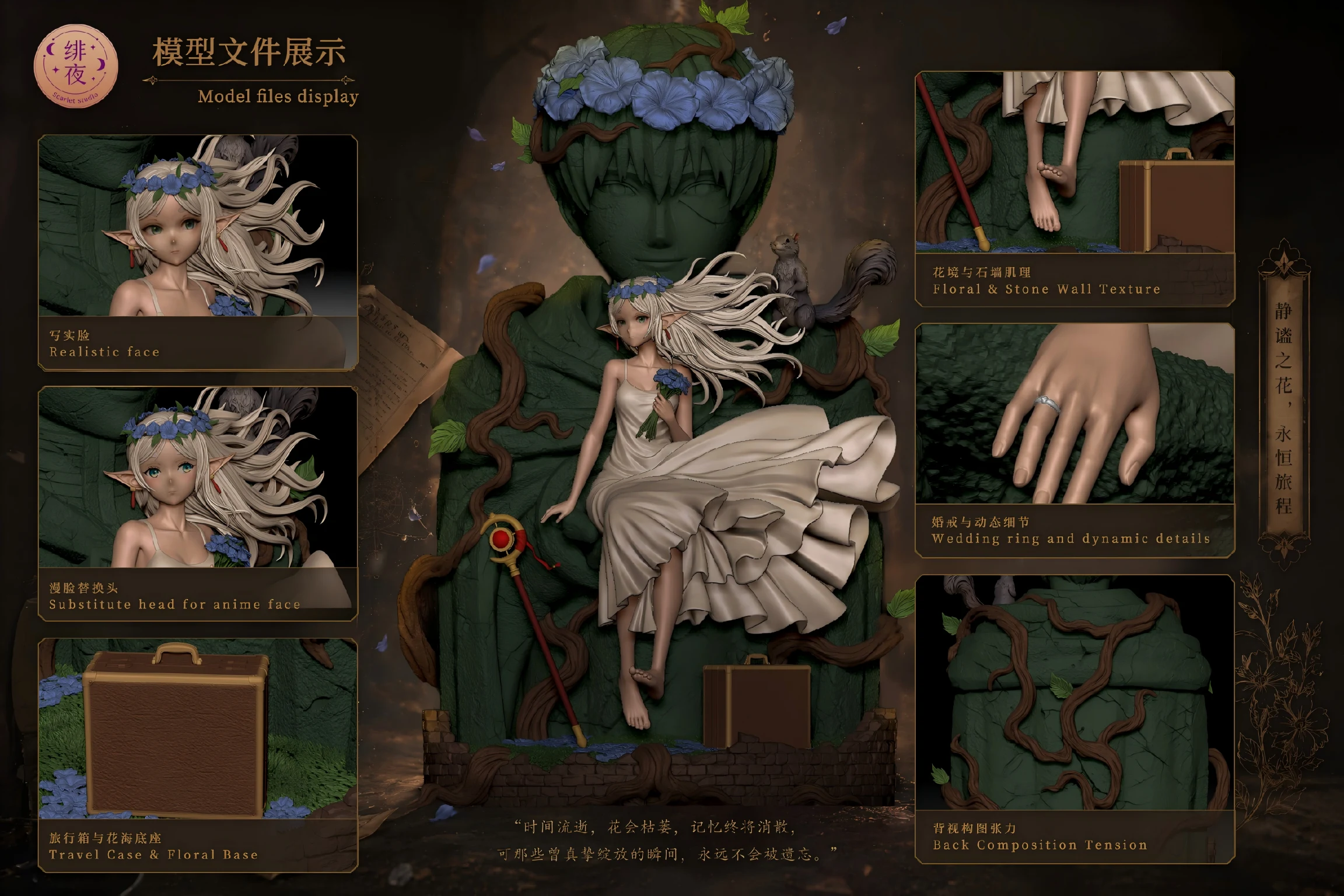 Scarlet Studio – Frieren: Beyond Journey's End Frieren Statue