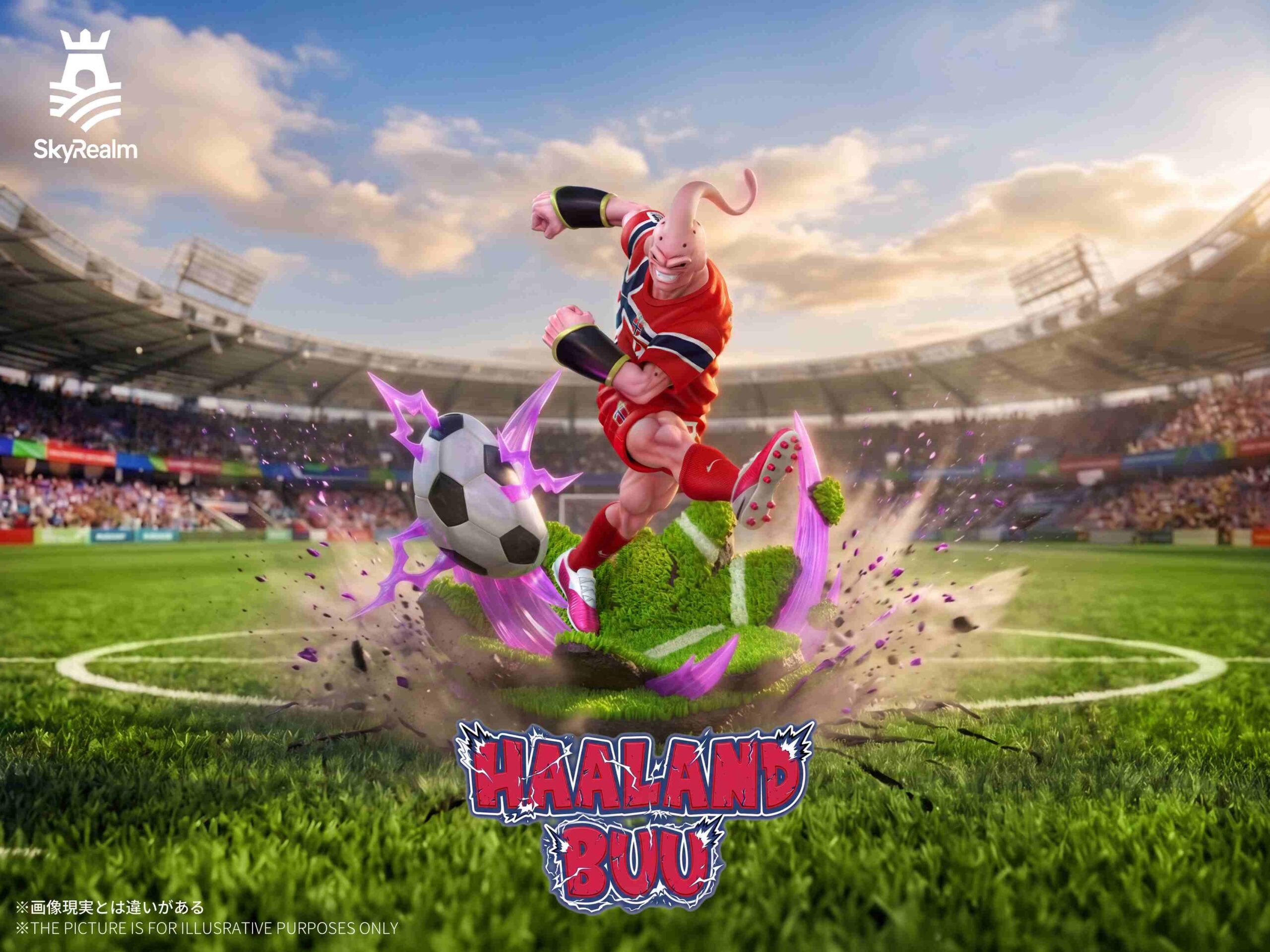 SkyRealm Studio Dragon Ball Majin Buu × Haaland Statue