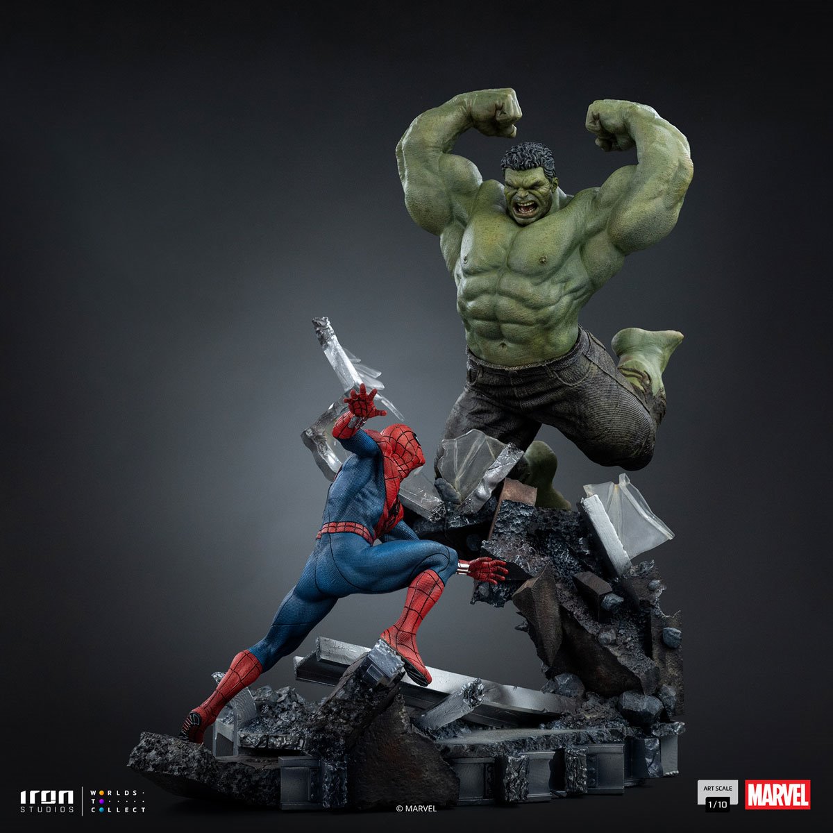 IRON Studio Marvel Hulk Spider Man
