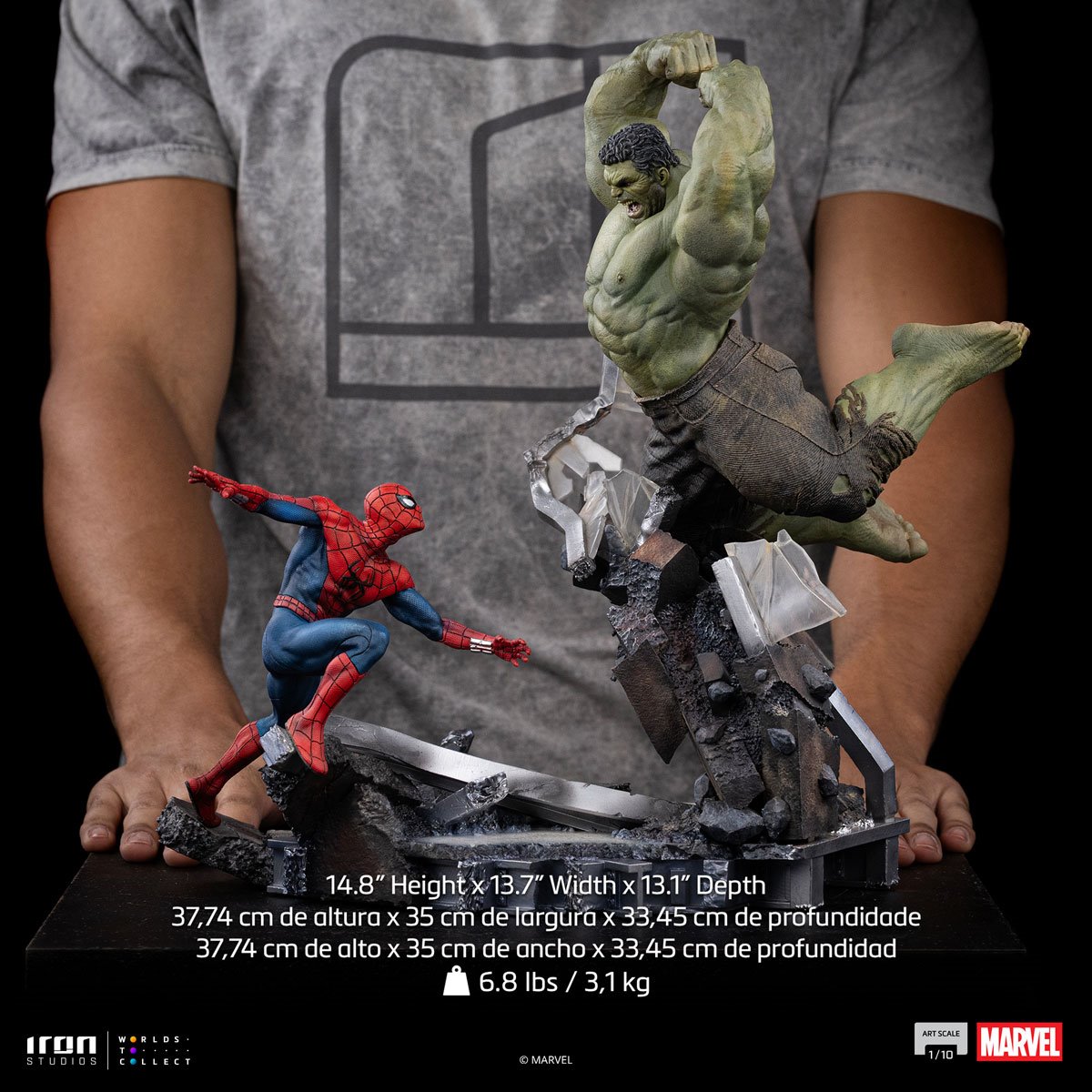 IRON Studio Marvel Hulk Spider Man