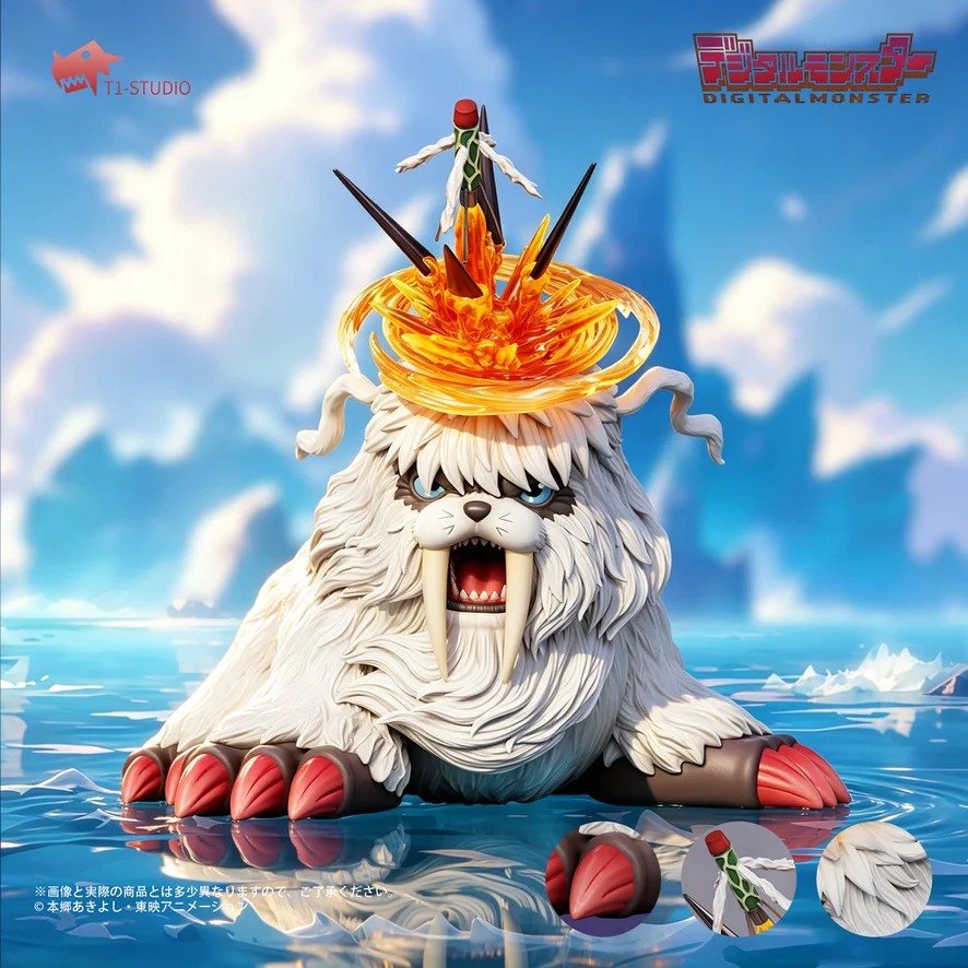 T1 studio Digimon Ikkakumon Statue