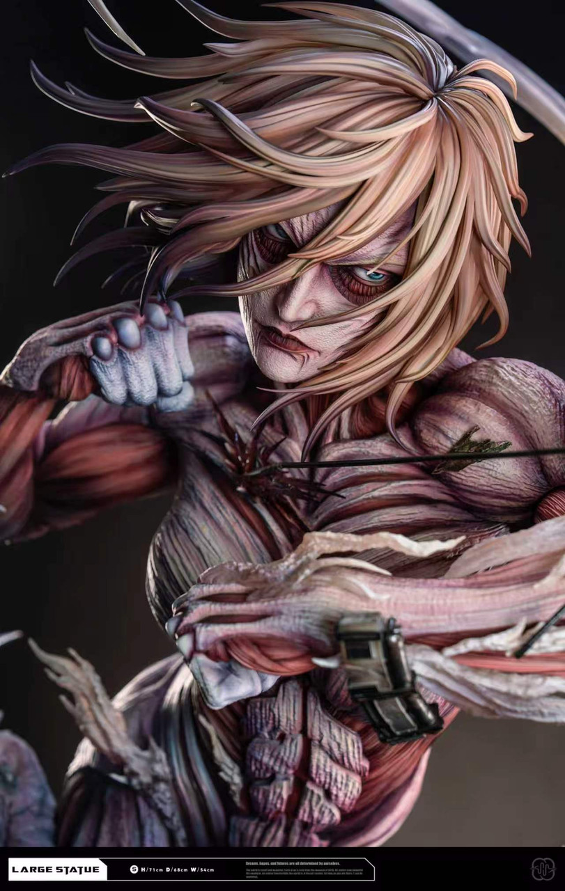 THE ONE THE ONLY Attack on Titan Attack Titan Eren Yeager & Female Titan Annie Leonhart Statue