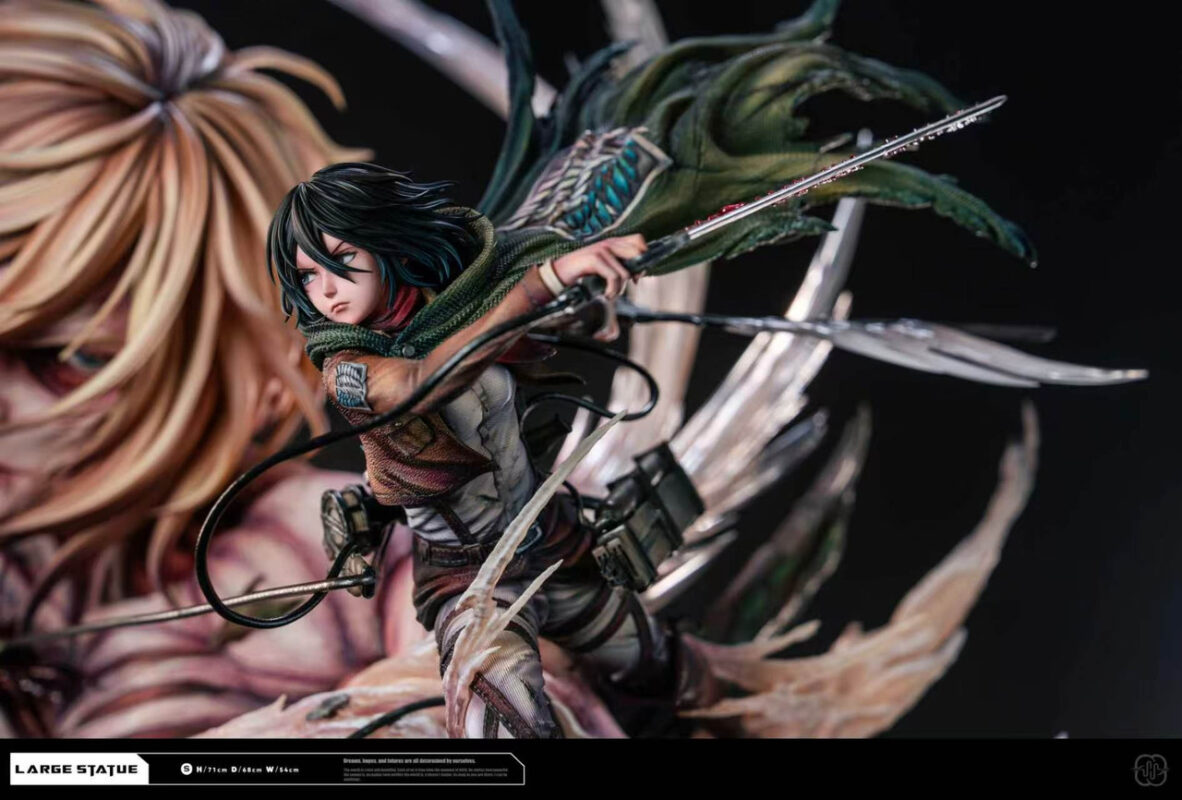 THE ONE THE ONLY Attack on Titan Attack Titan Eren Yeager & Female Titan Annie Leonhart Statue