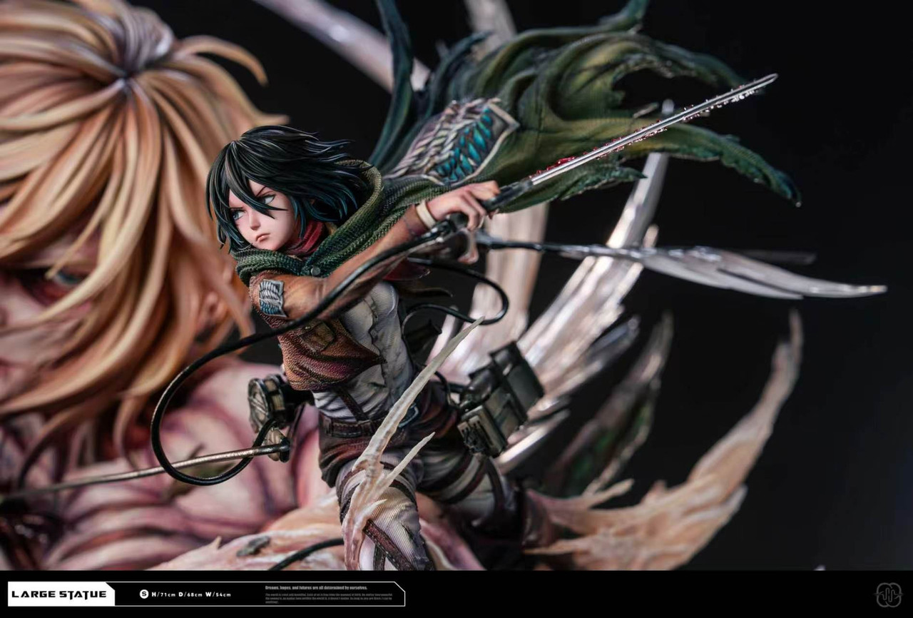 THE ONE THE ONLY Attack on Titan Attack Titan Eren Yeager & Female Titan Annie Leonhart Statue