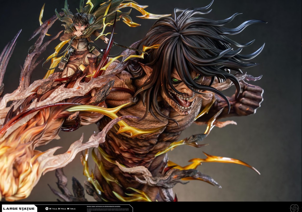 Hertz Studio – Attack on Titan Attack Titan & Eren Yeager & Female Titan & Mikasa Ackerman Limited Edition Statue - Image 10