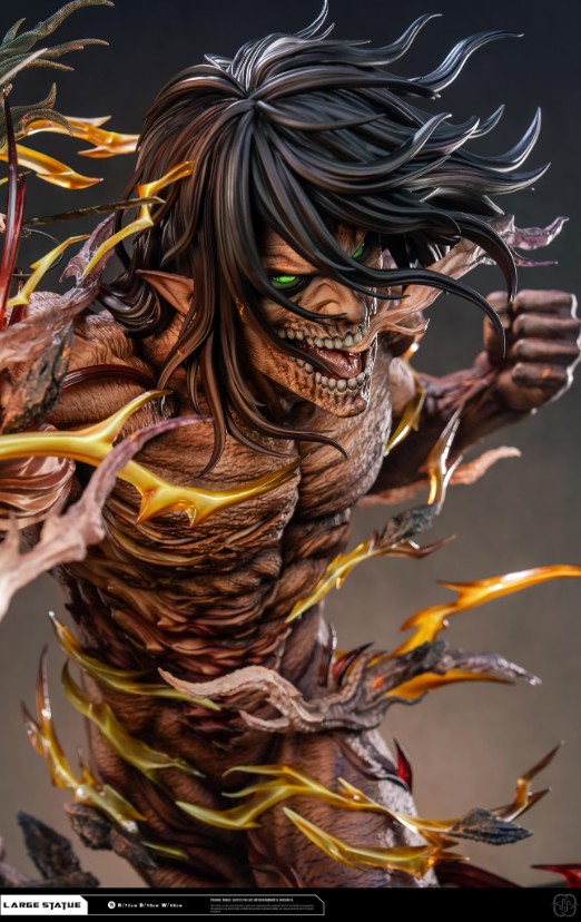 THE ONE THE ONLY Attack on Titan Attack Titan Eren Yeager & Female Titan Annie Leonhart Statue