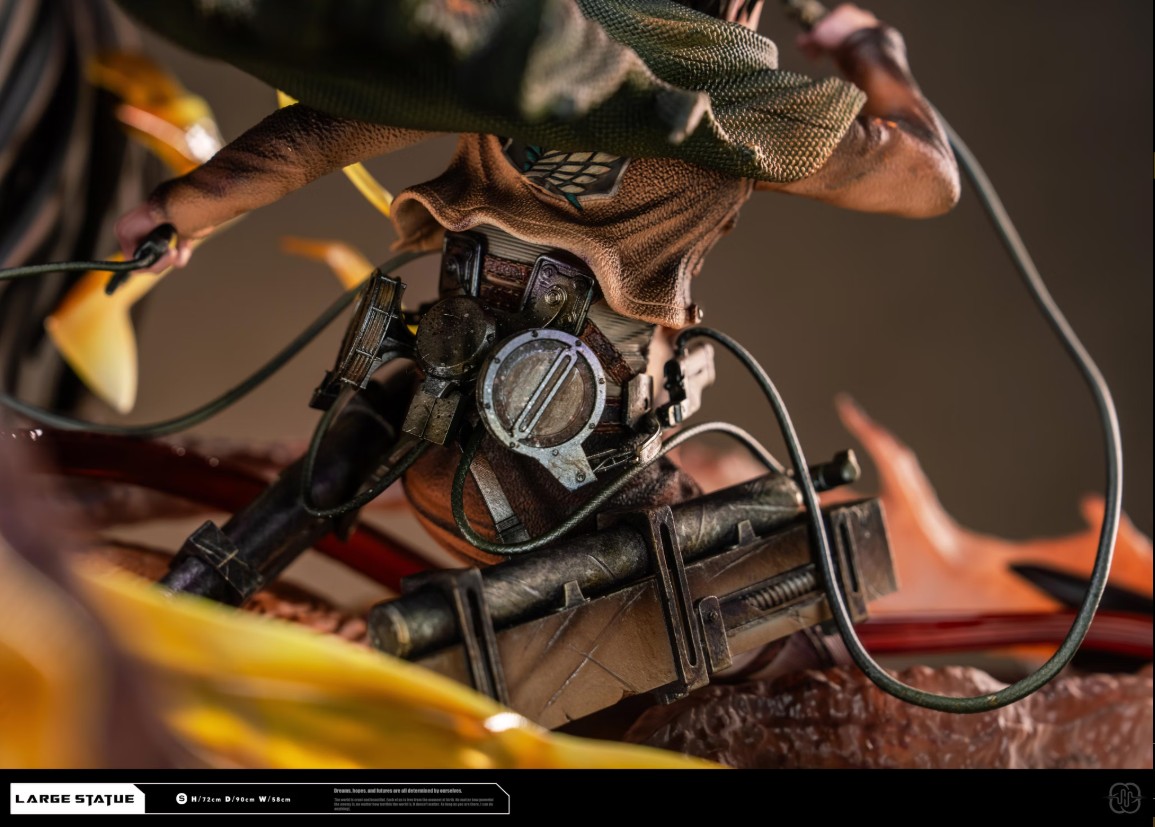 THE ONE THE ONLY Attack on Titan Attack Titan Eren Yeager & Female Titan Annie Leonhart Statue