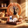 WuYu Studio Kiki’s Delivery Service Jiji & Lily  Statue