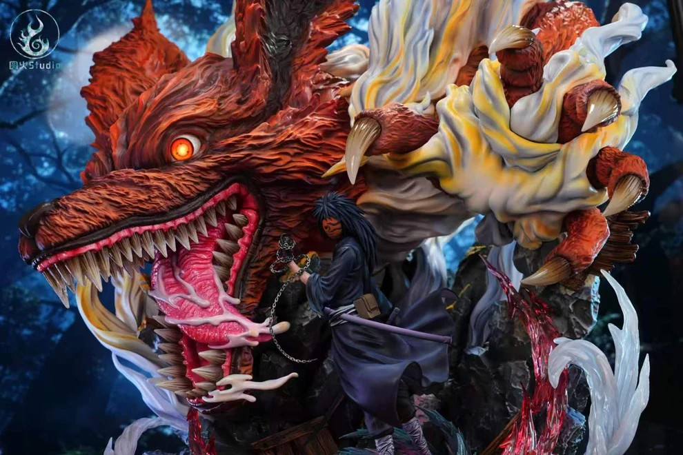 Yuan Huo Studio Naruto Kurama / kyuubi Uchiha Obito Statue