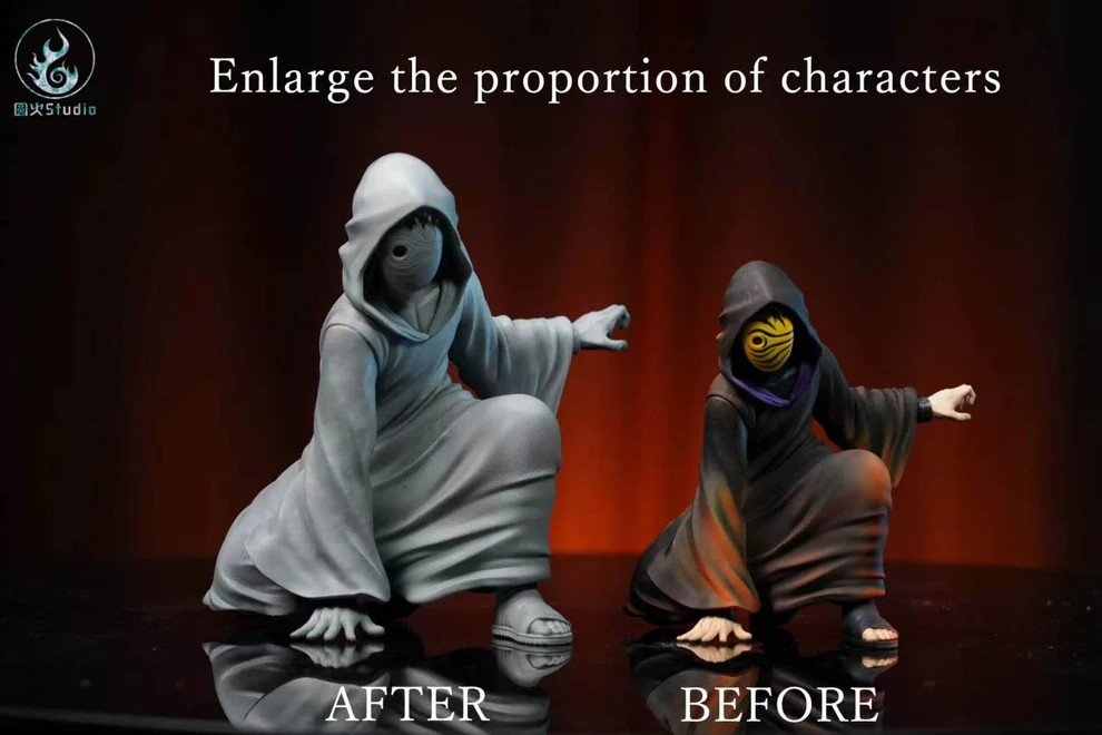 Yuan Huo Studio Naruto Kurama / kyuubi Uchiha Obito Statue