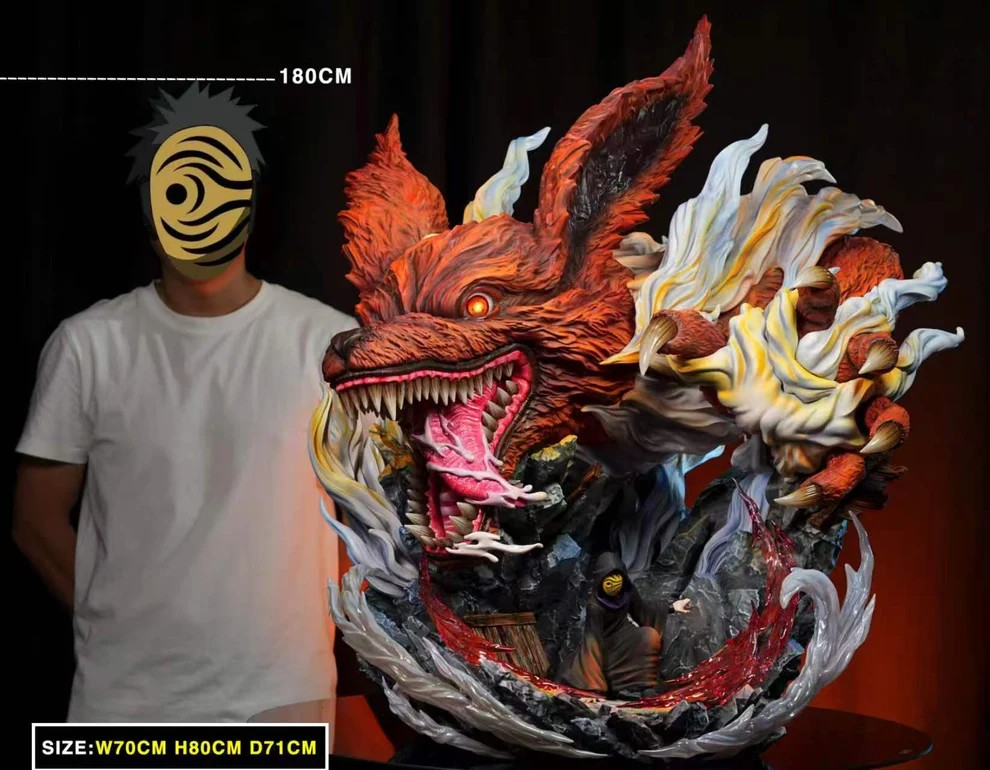 Yuan Huo Studio Naruto Kurama / kyuubi Uchiha Obito Statue